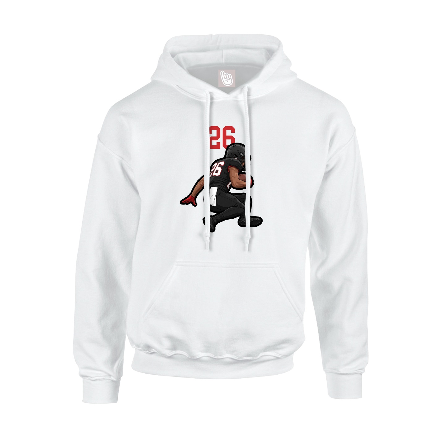 Hoodie — Number Top in White