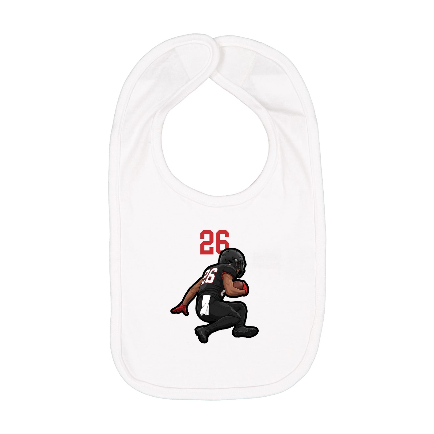 Infant Bib — Number Top in White