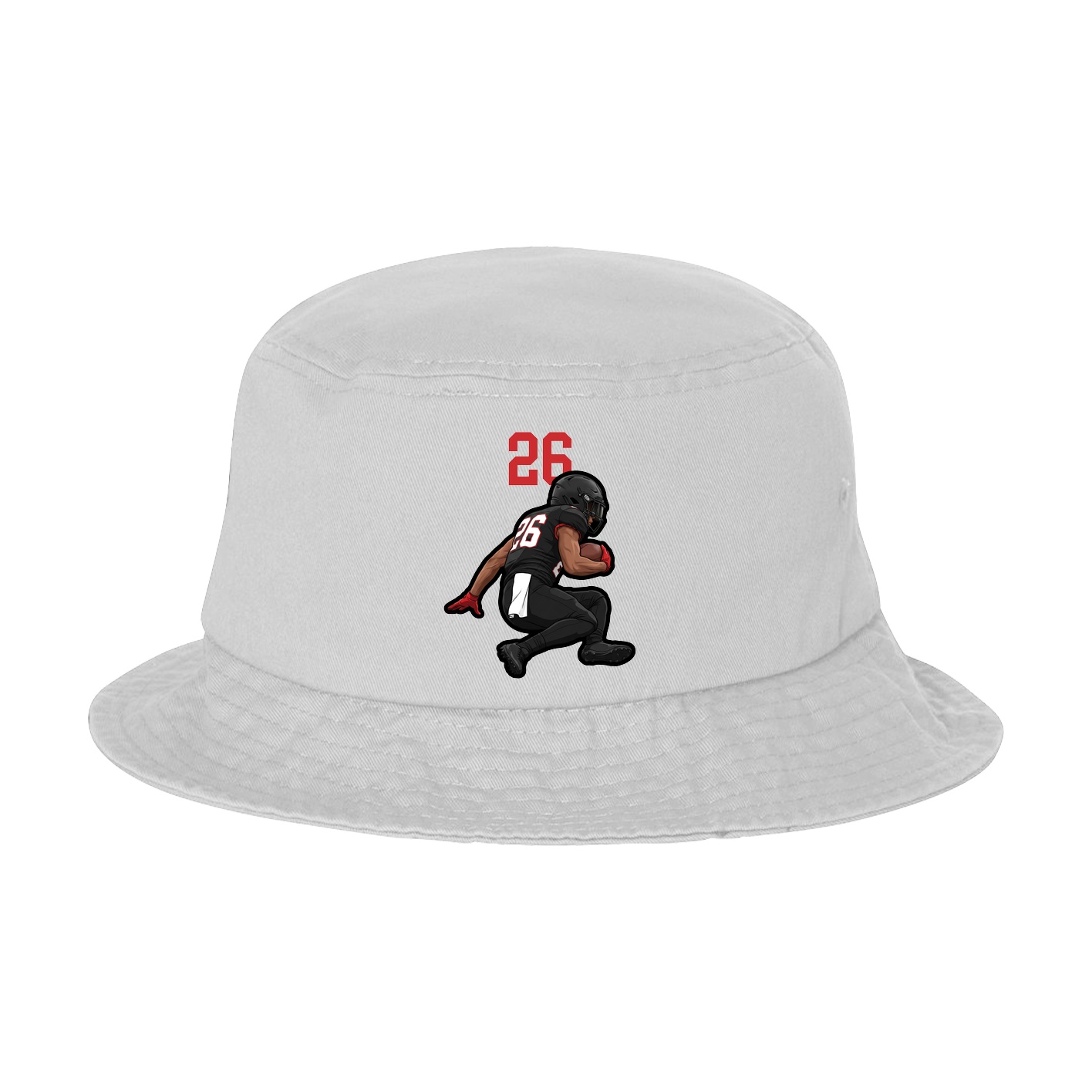 Bucket Cap — Number Top in White