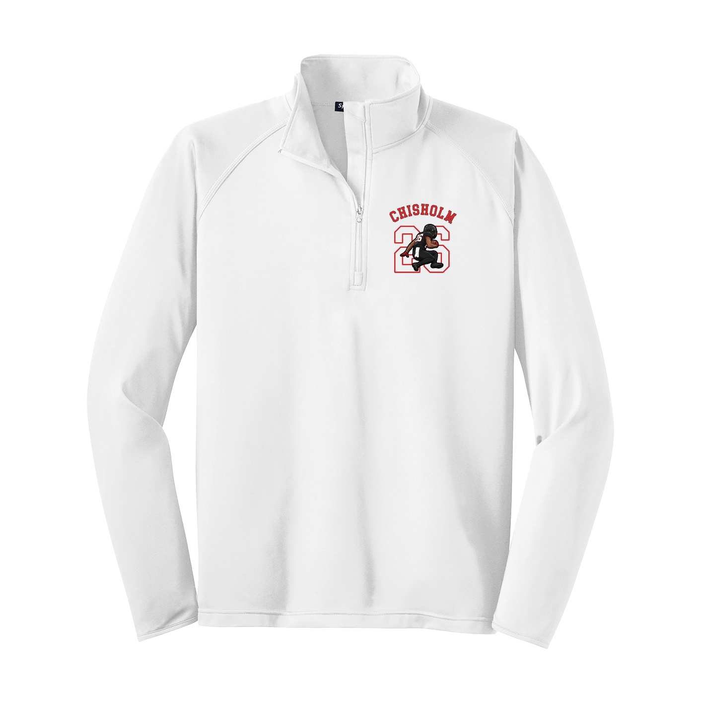 Q-Zip Pullover — Shirsey Arch in White