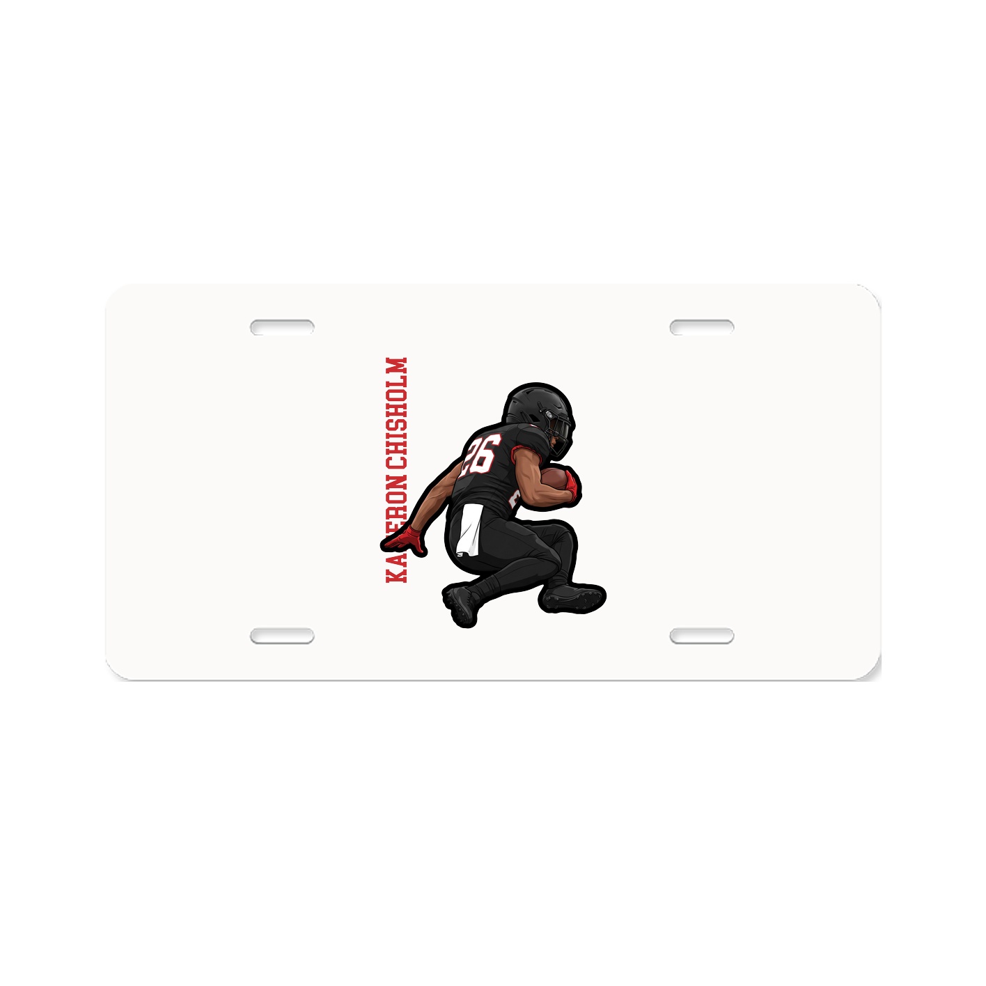License Plate — Name Vertical in Classic