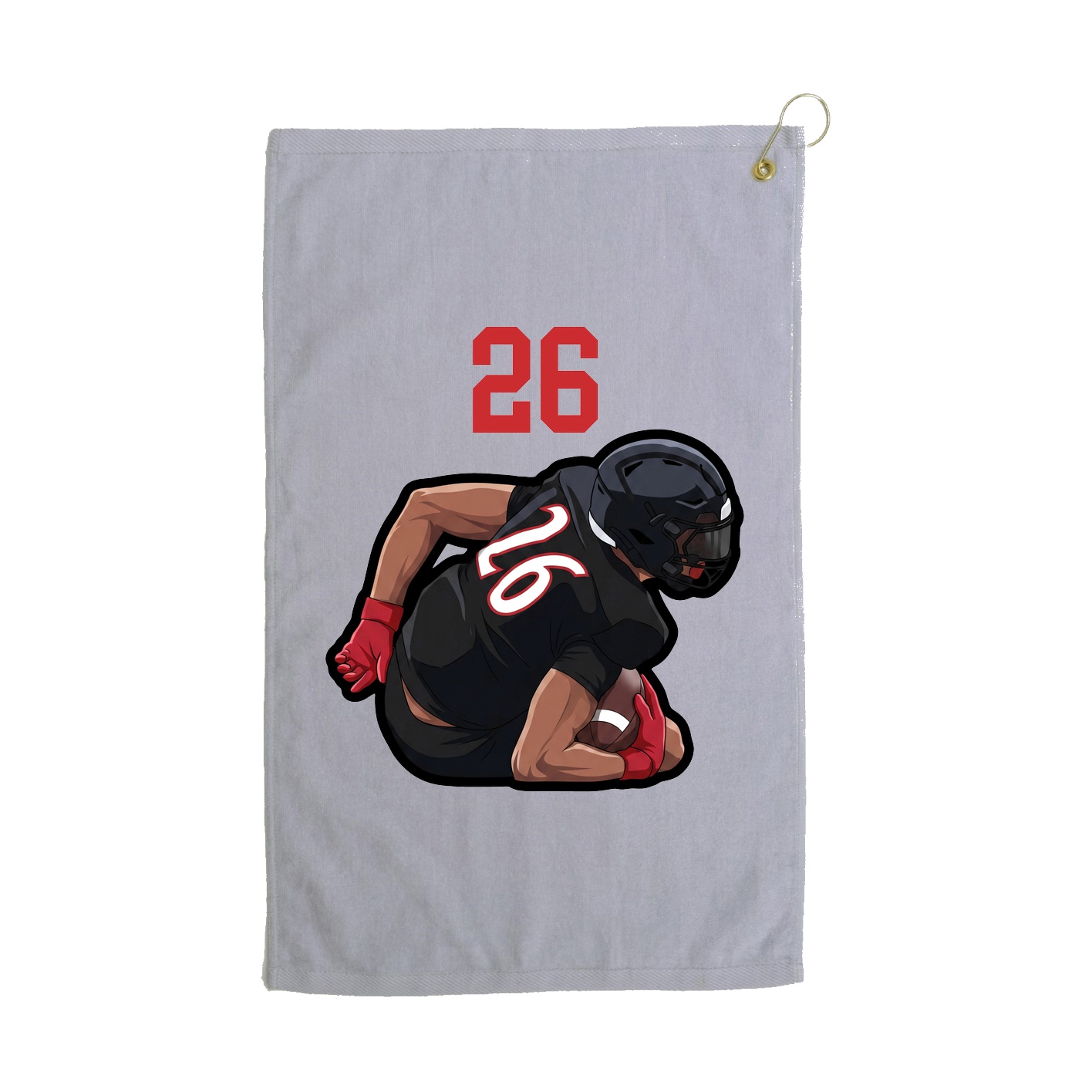 Golf Towel — Number Top in Grey