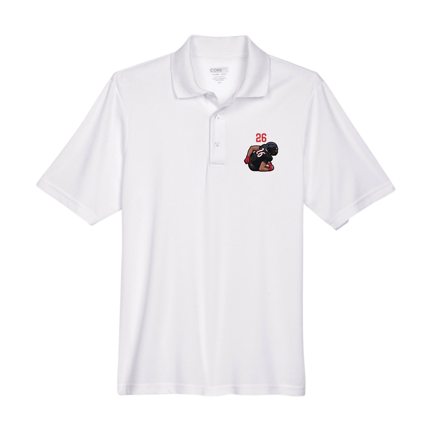 Performance Polo — Number Top in White