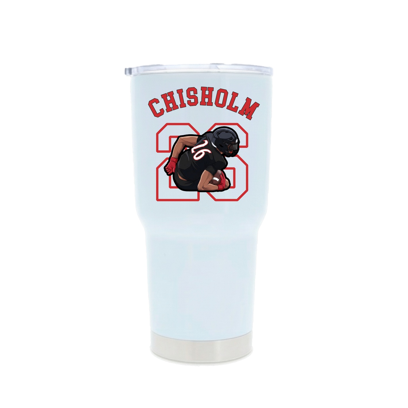 30oz Stainless Steel Tumbler — Shirsey Arch in White
