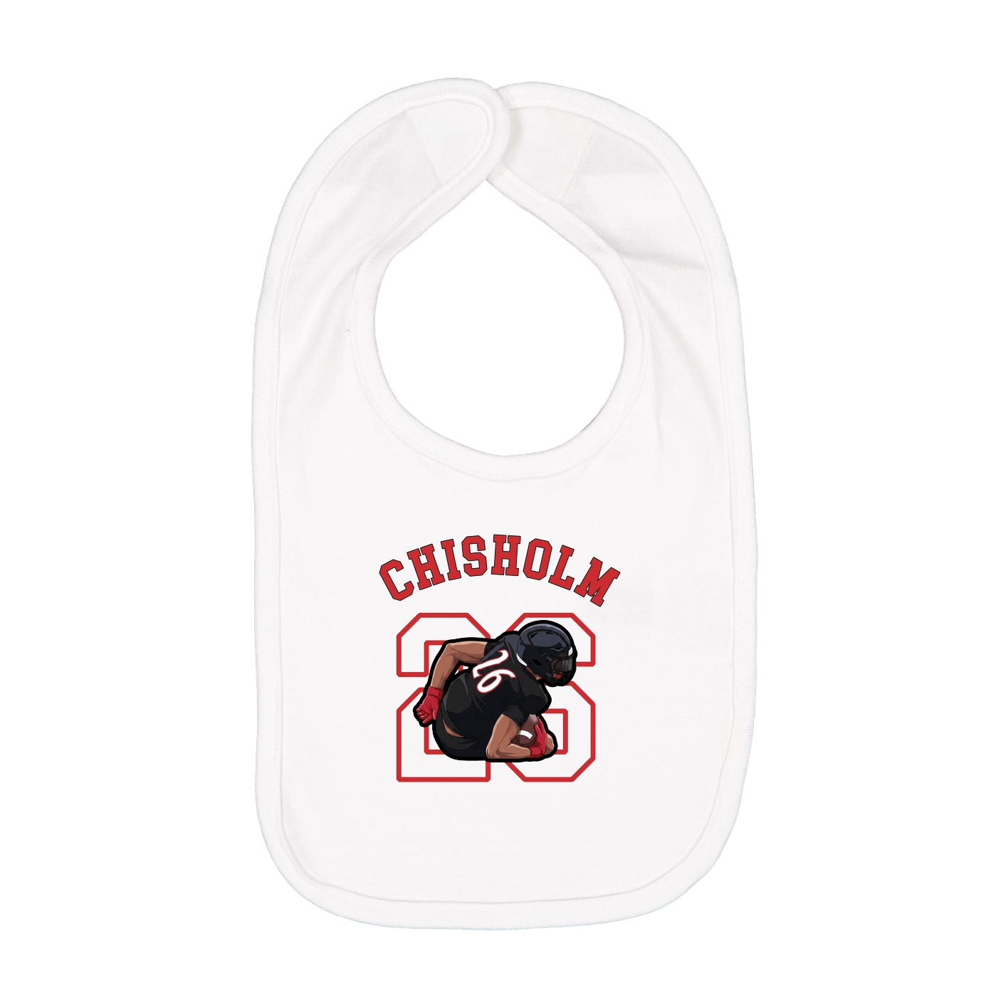 Infant Bib — Shirsey Arch in White