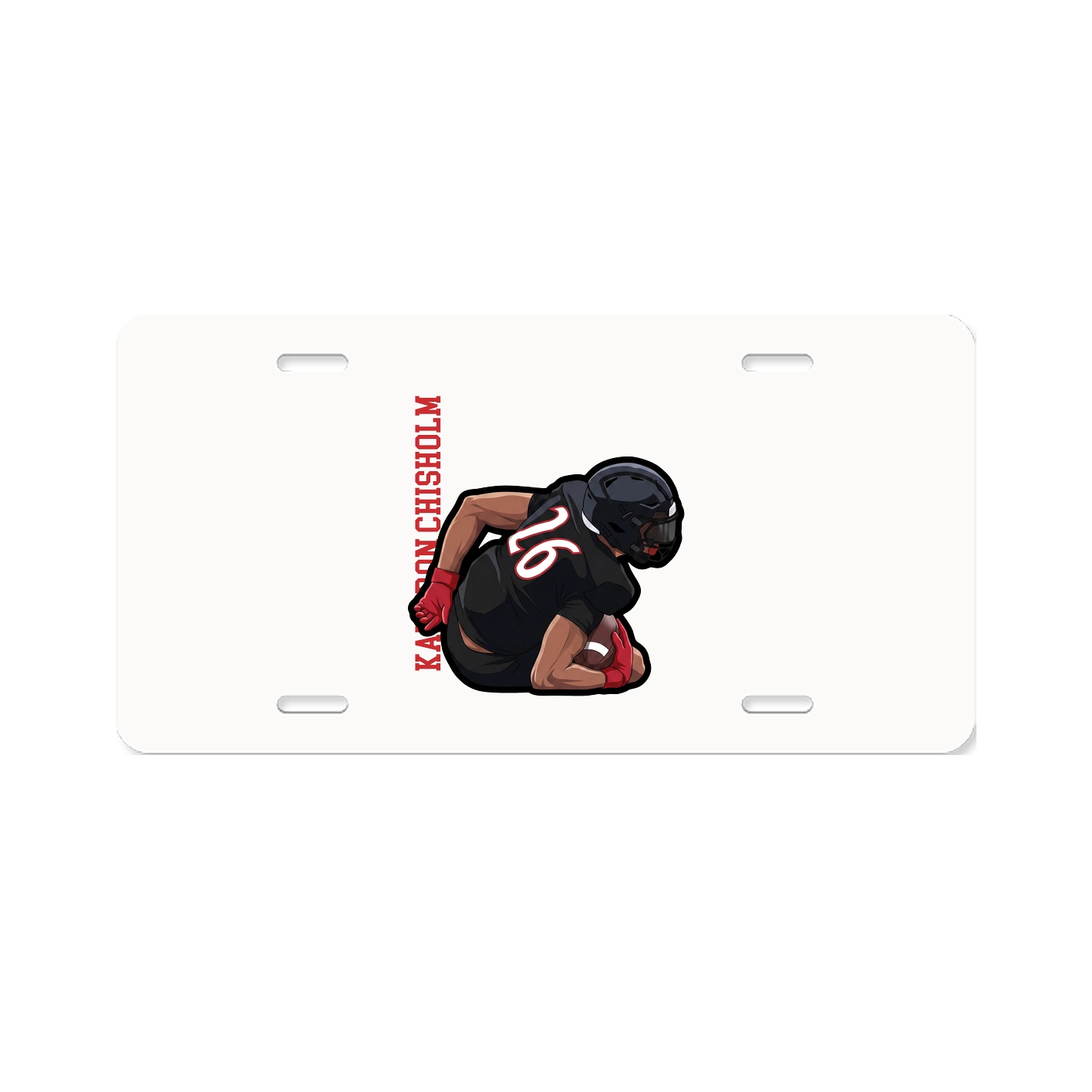 License Plate — Name Vertical in Classic