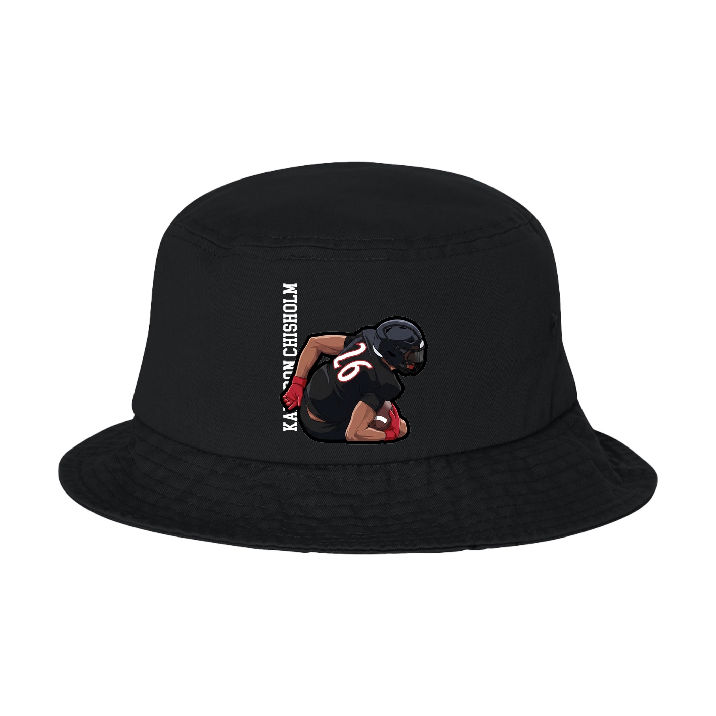 Bucket Cap — Name Vertical in Black