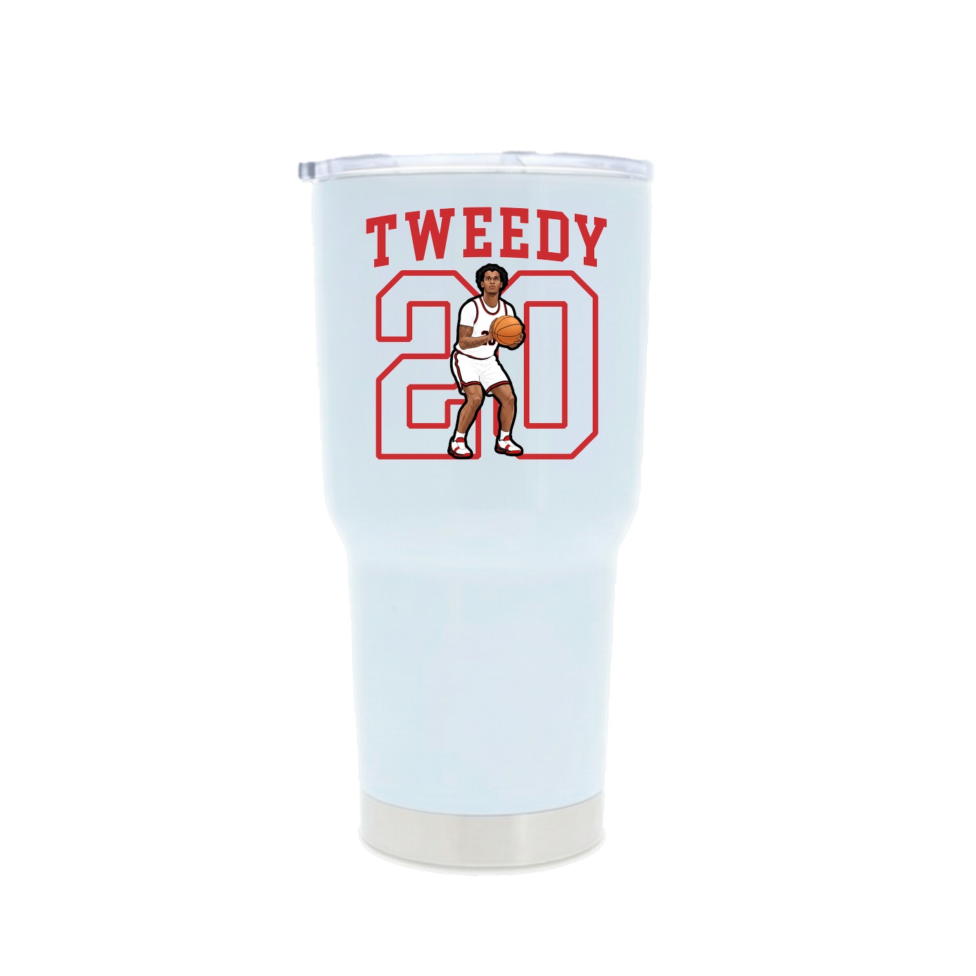 30oz Stainless Steel Tumbler — Shirsey in White