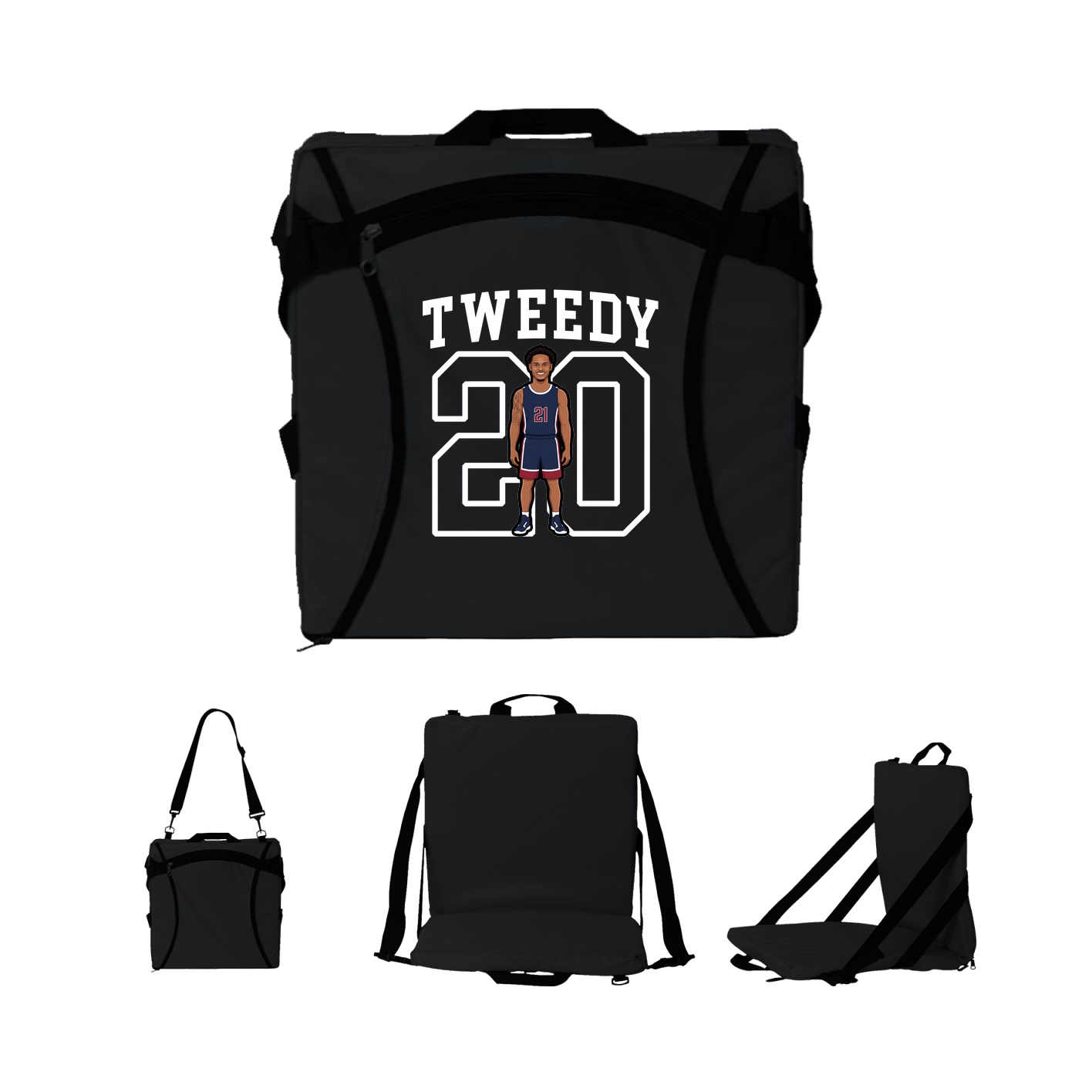 Folding Stadium Seat — Shirsey in Black