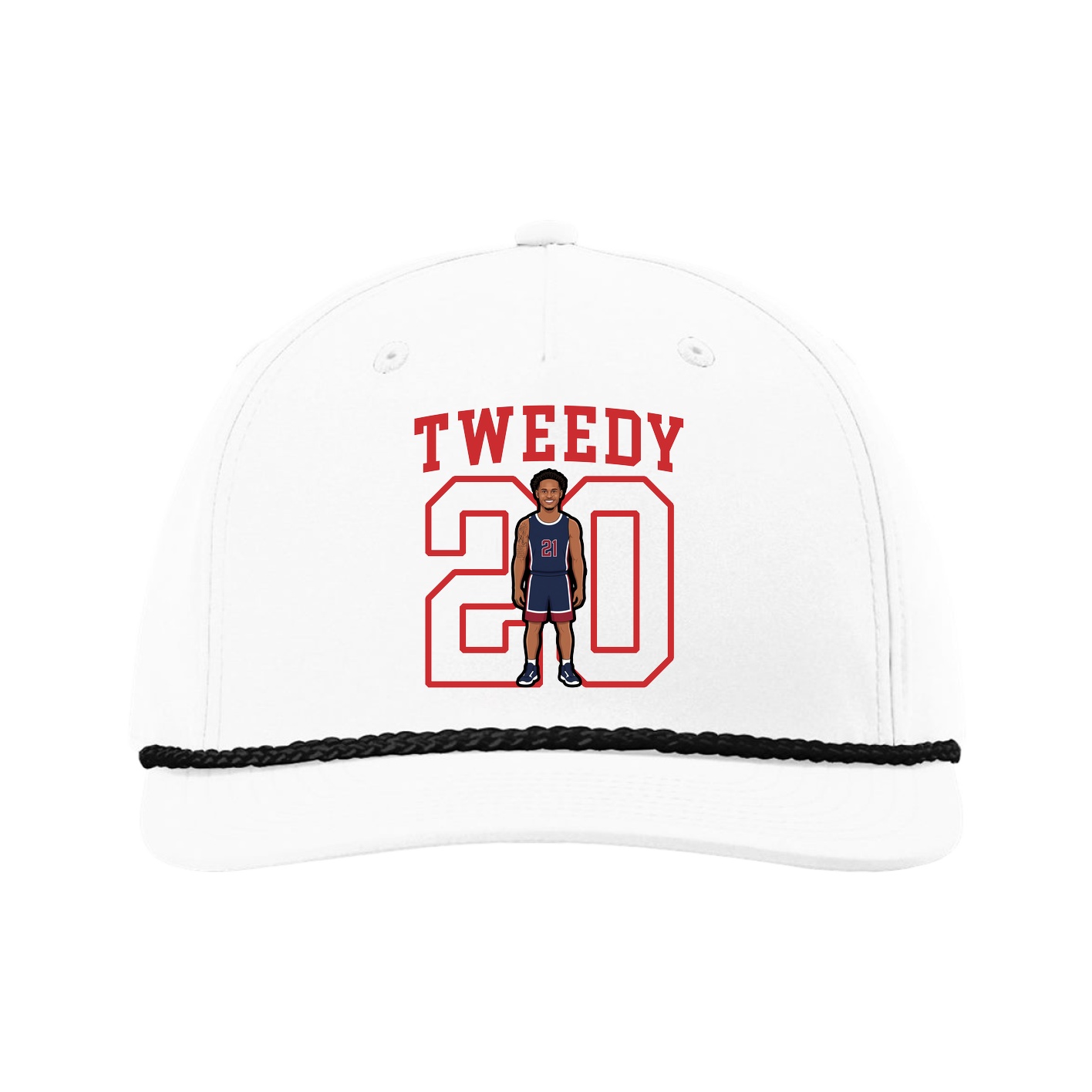 Five-Panel Classic Rope Cap — Shirsey in White