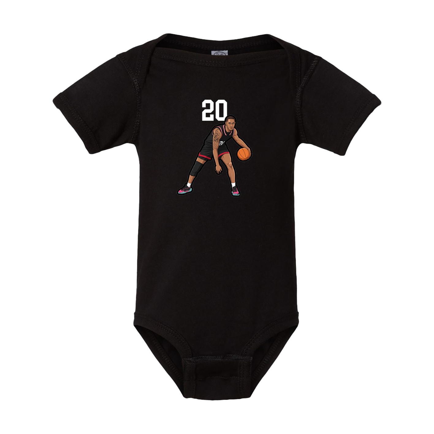 Baby Onesie — Number Top in Black