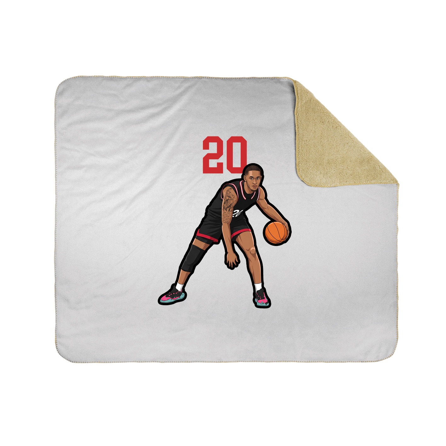 Throw Blanket — Number Top in White