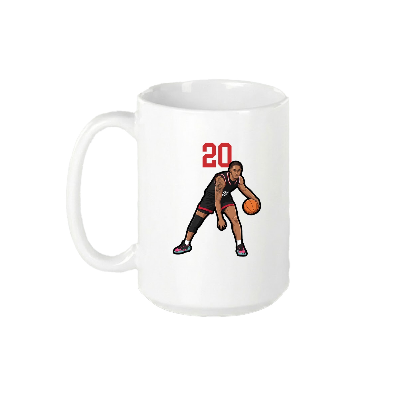 15oz Coffee Mug — Number Top in White