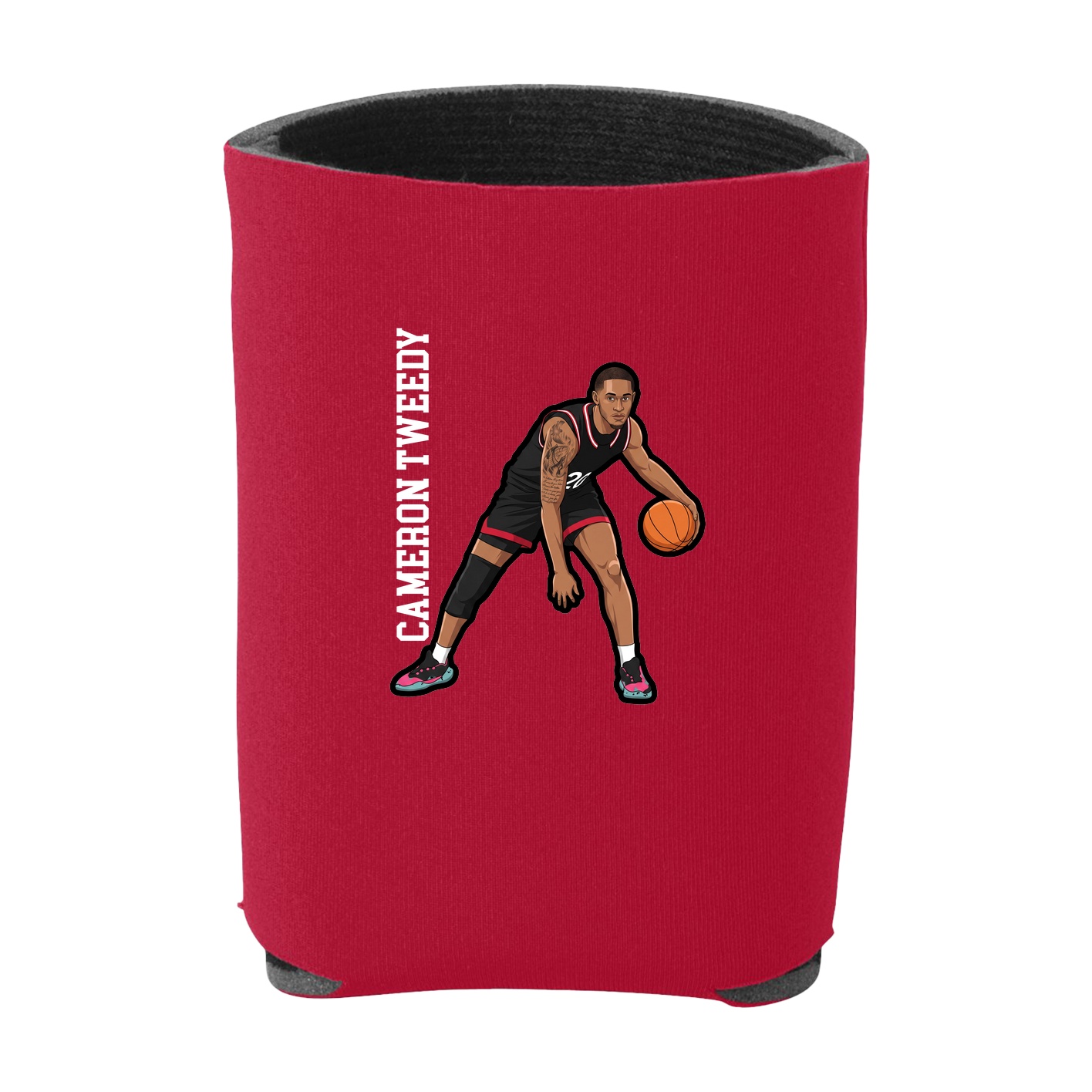 Can Holder — Name Vertical in Red