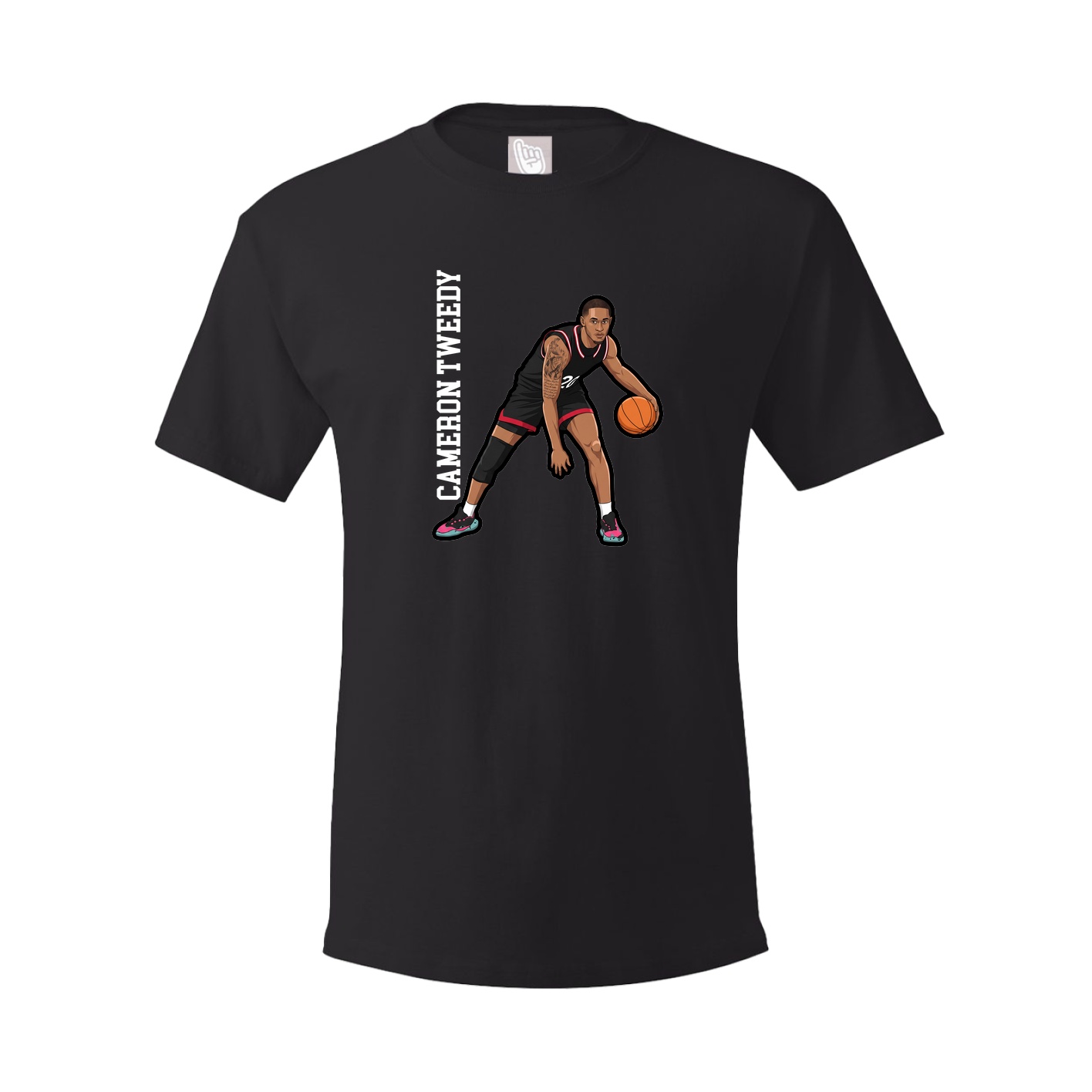 Youth Tee — Name Vertical in Black
