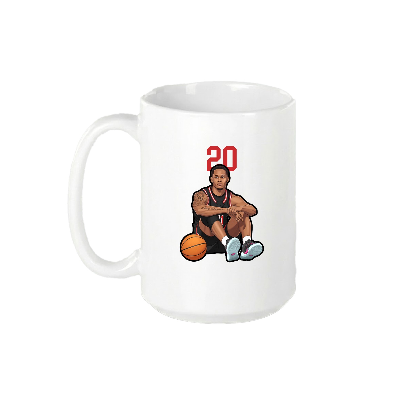 15oz Coffee Mug — Number Top in White