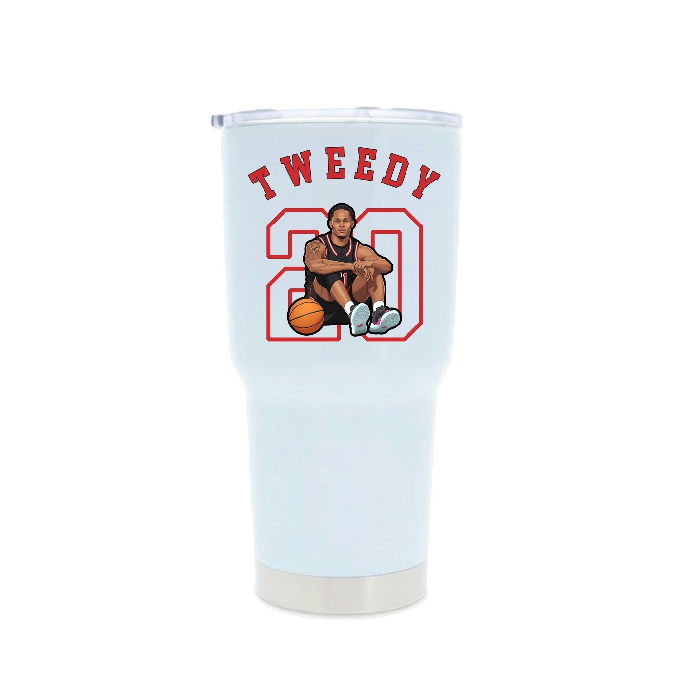 30oz Stainless Steel Tumbler — Shirsey Arch in White