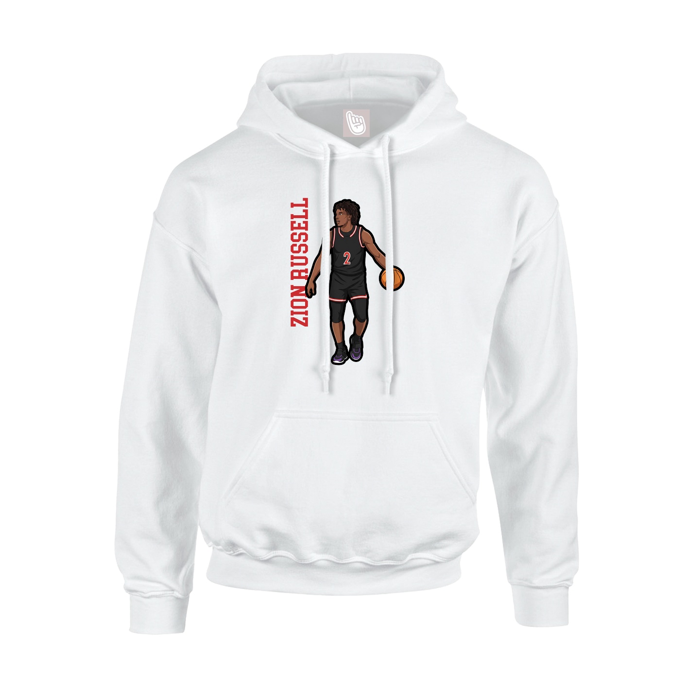 Hoodie — Name Vertical in White