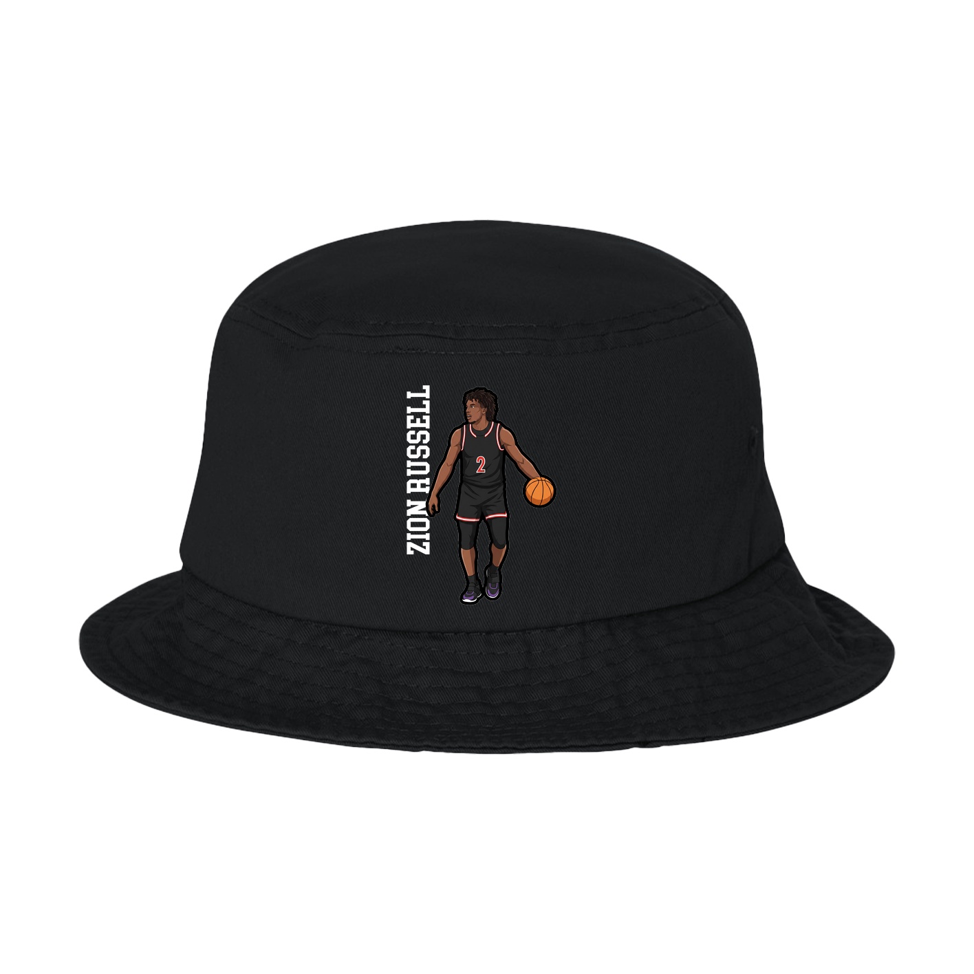 Bucket Cap — Name Vertical in Black