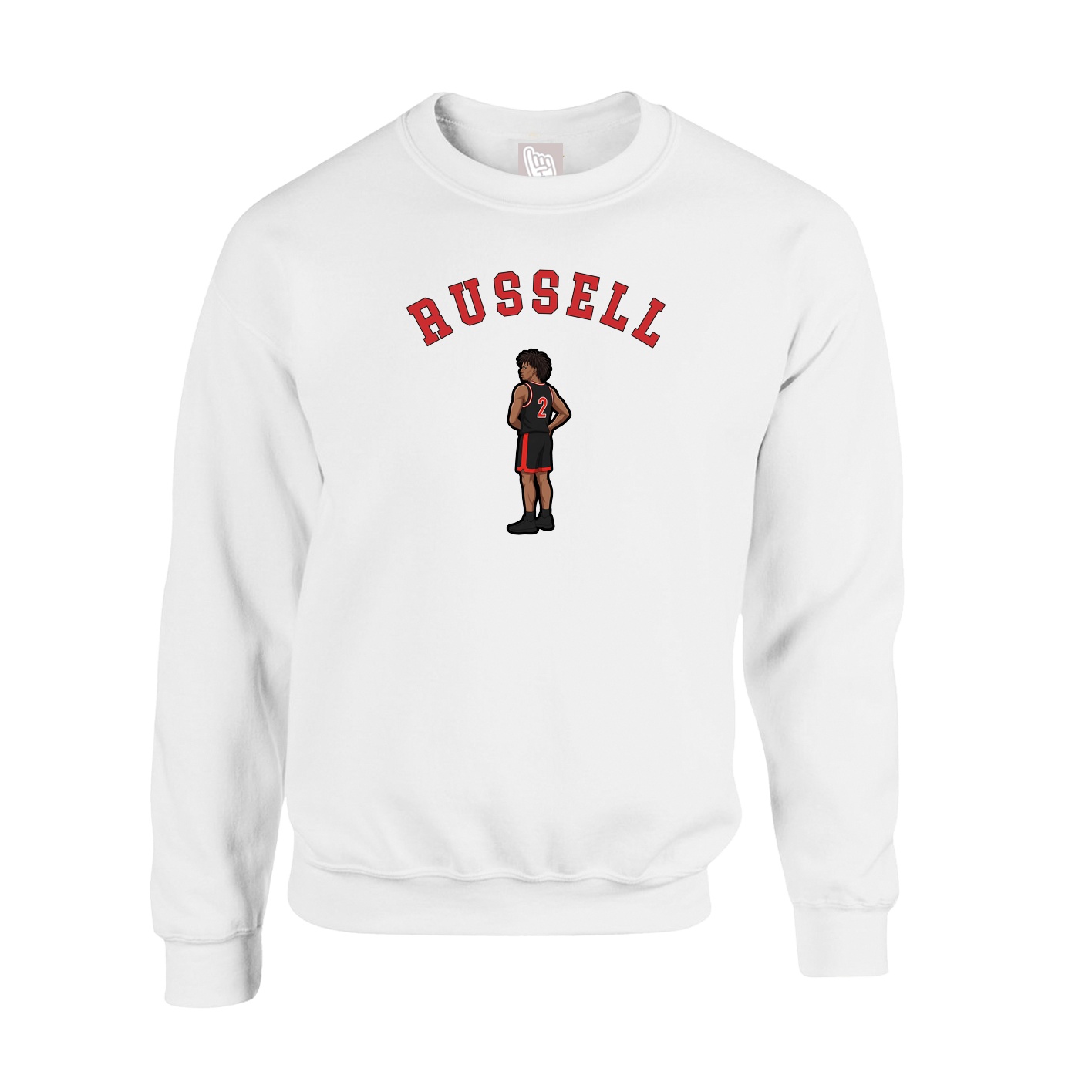 Fleece Crew — Shirsey Arch in White