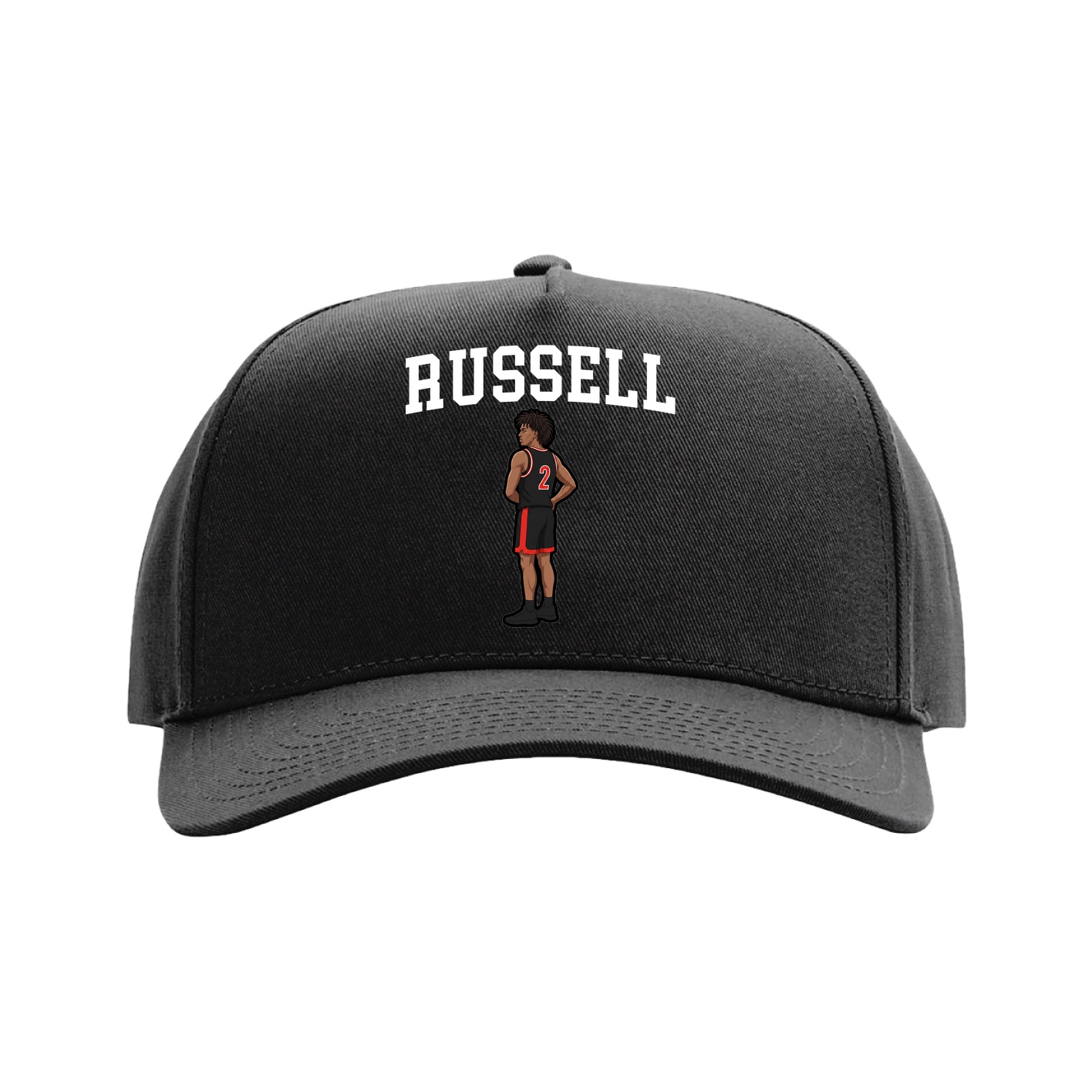 Full Fabric Five-Panel Champ Cap — Shirsey in Black