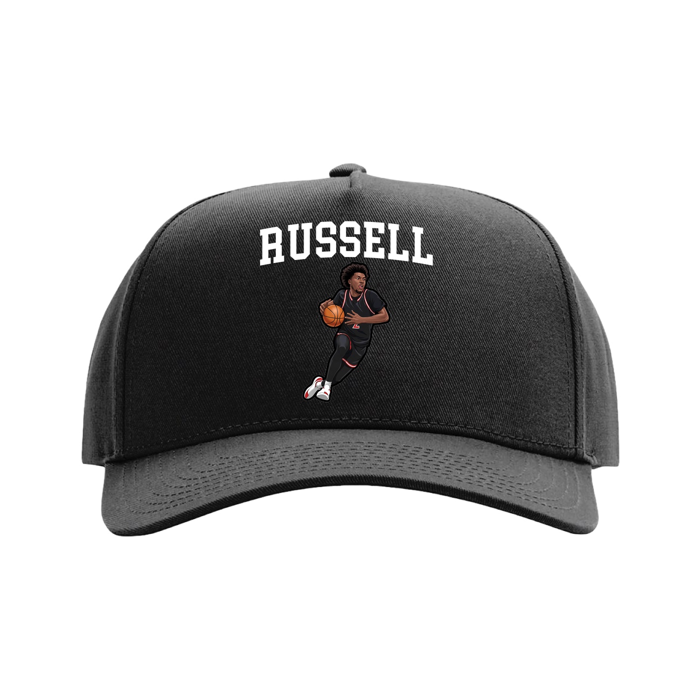 Full Fabric Five-Panel Champ Cap — Shirsey in Black