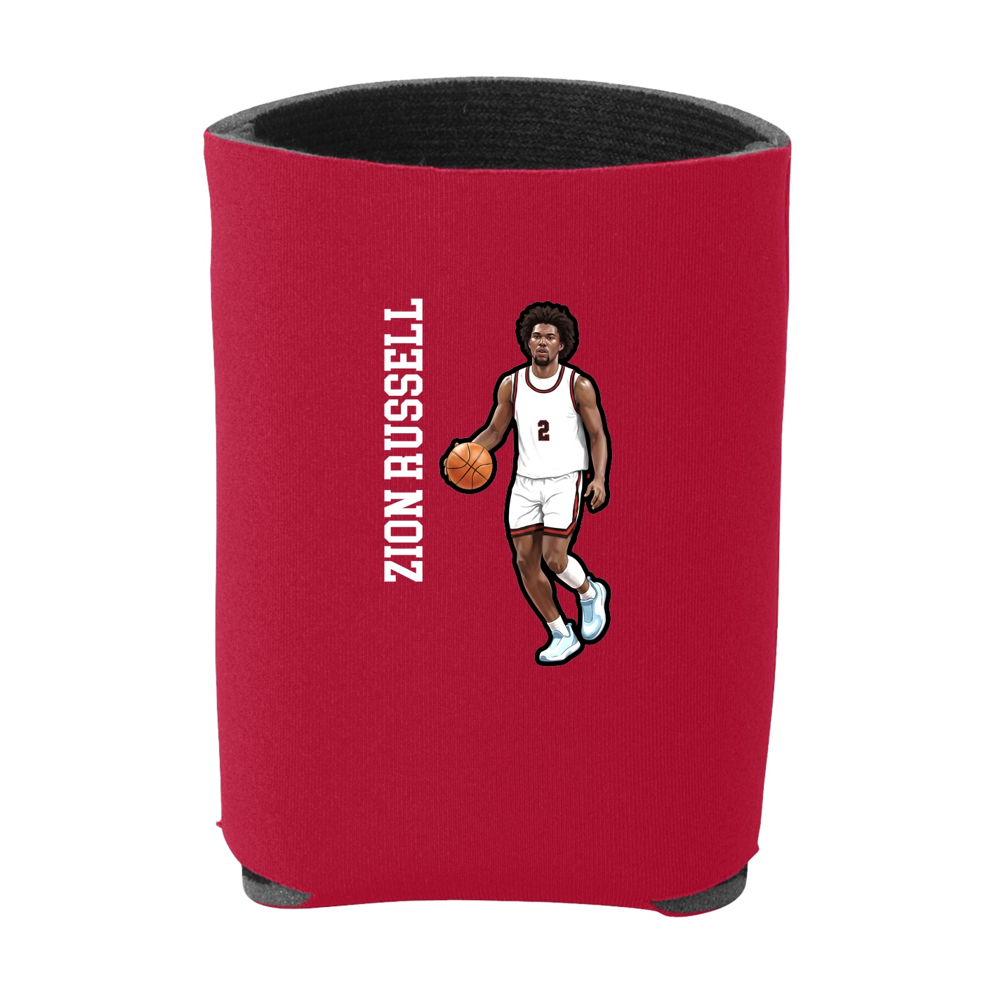 Can Holder — Name Vertical in Red