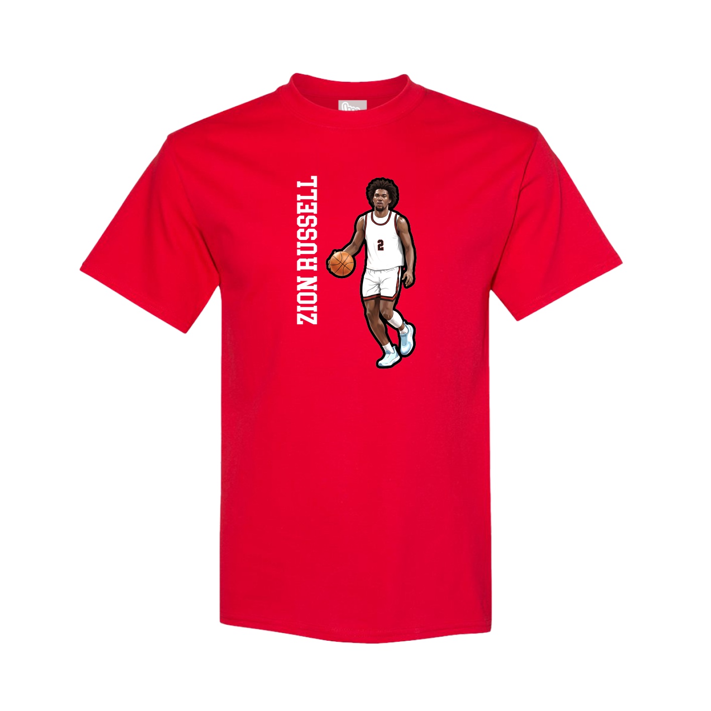 Youth Tee — Name Vertical in Red