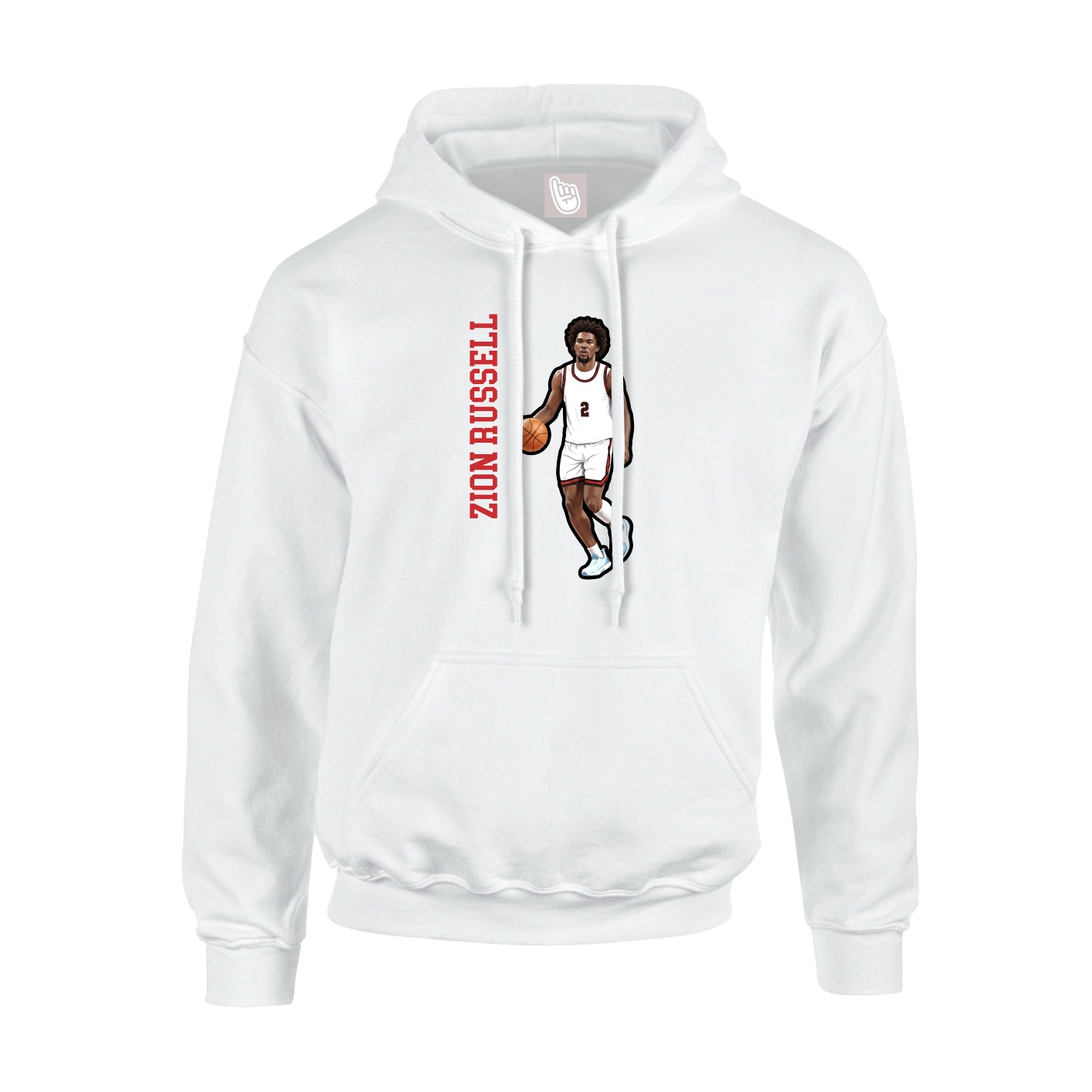 Youth Hoodie — Name Vertical in White