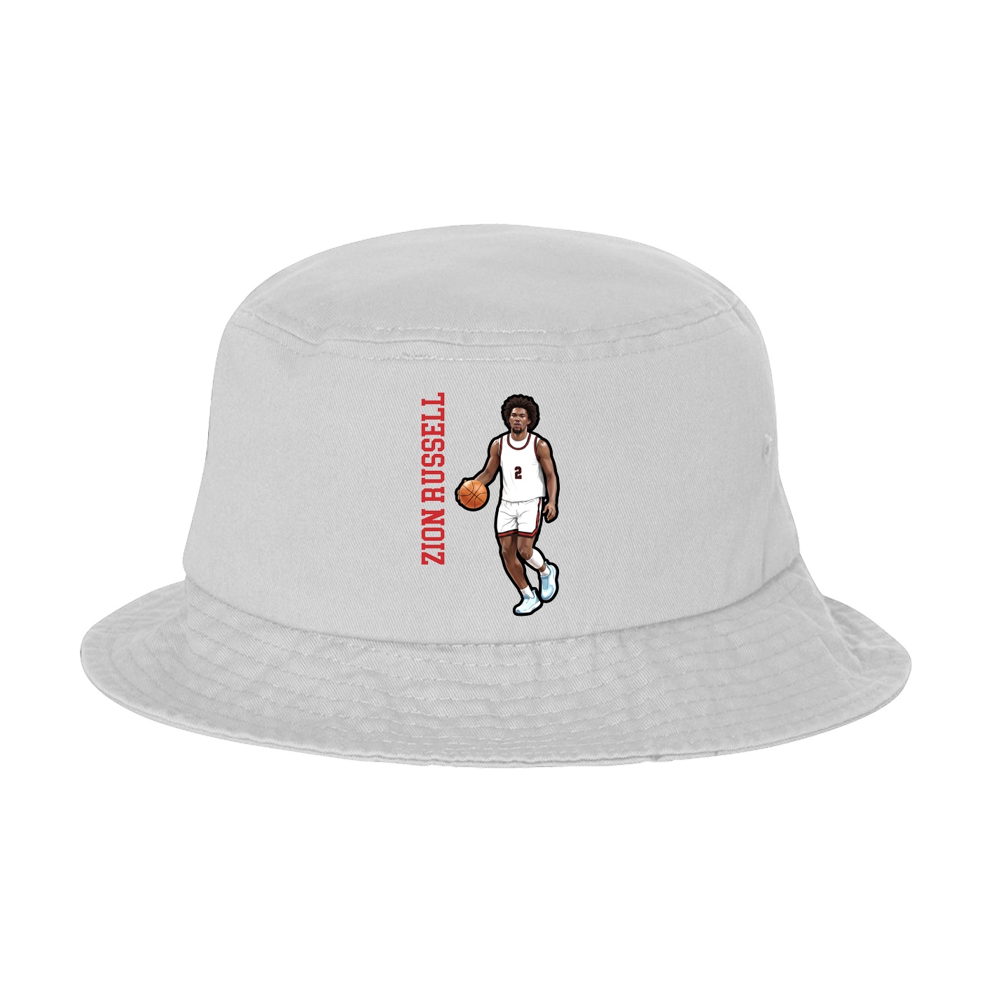 Bucket Cap — Name Vertical in White