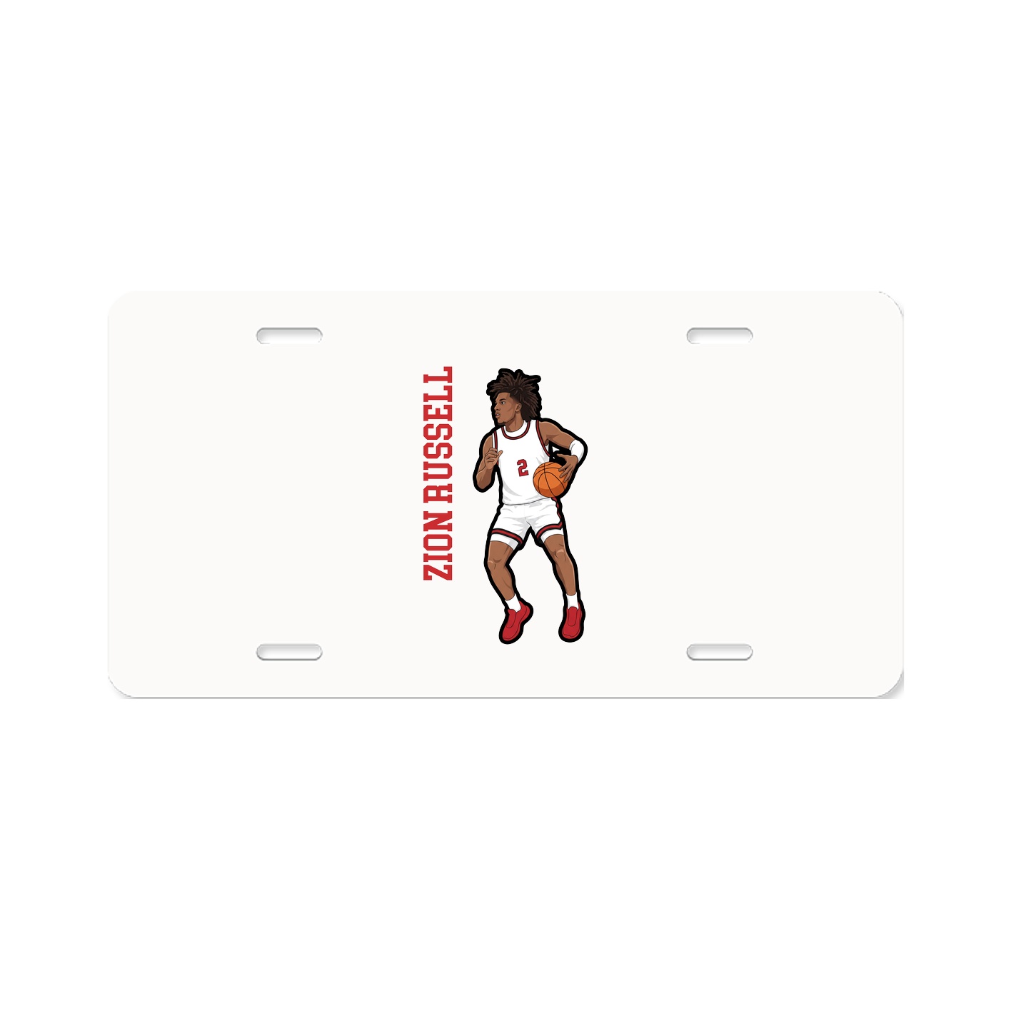 License Plate — Name Vertical in Classic