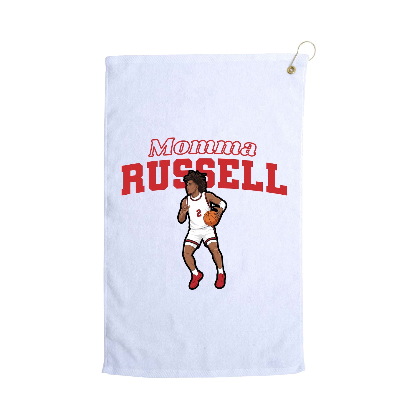 Golf Towel — Mothers Day Block in White