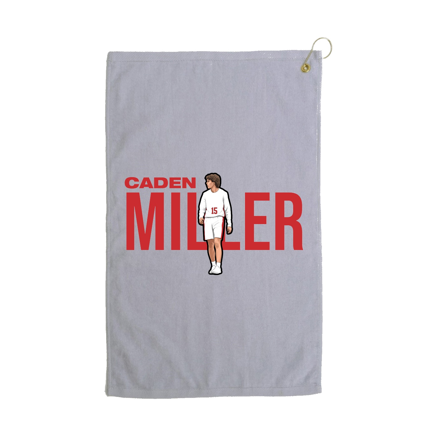 Golf Towel — Player Name in Grey