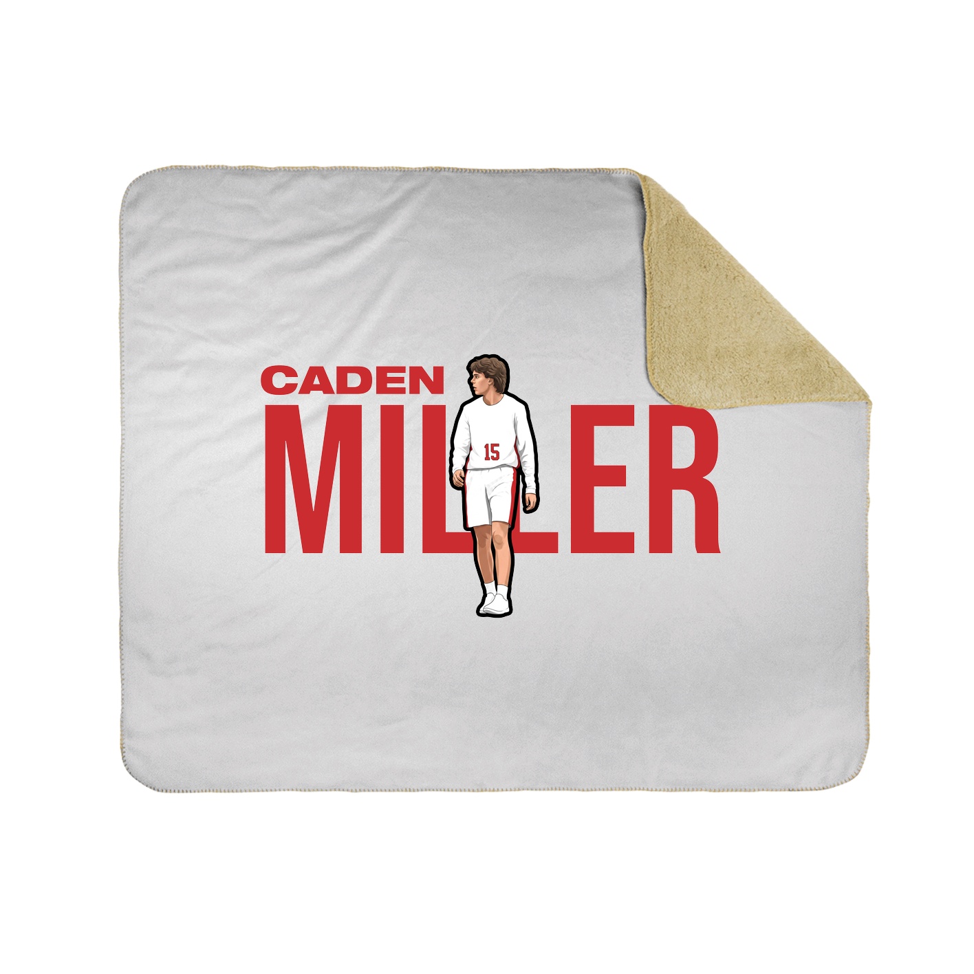 Throw Blanket — Player Name in White