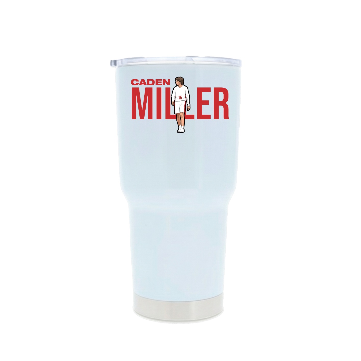 30oz Stainless Steel Tumbler — Player Name in White