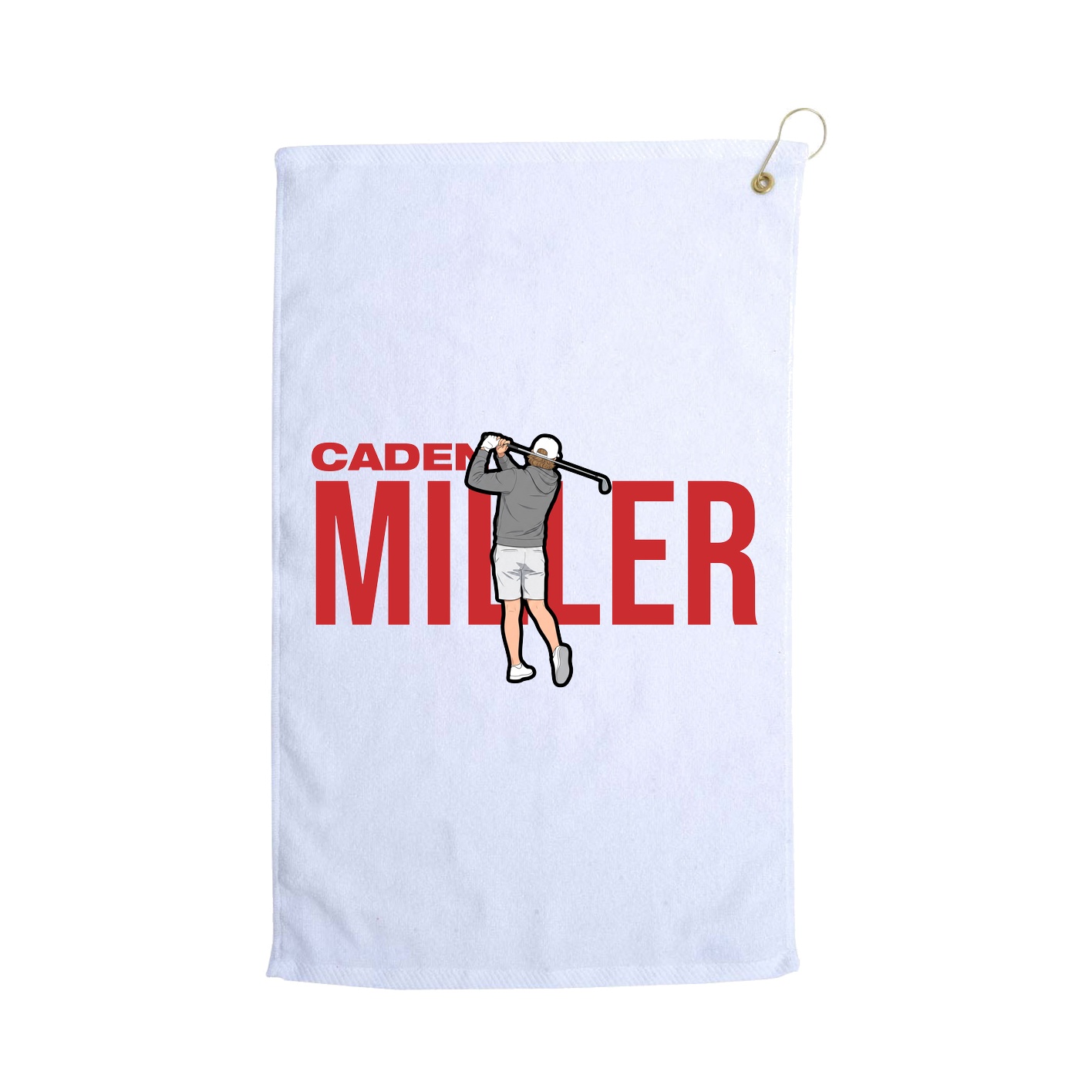 Golf Towel — Player Name in White