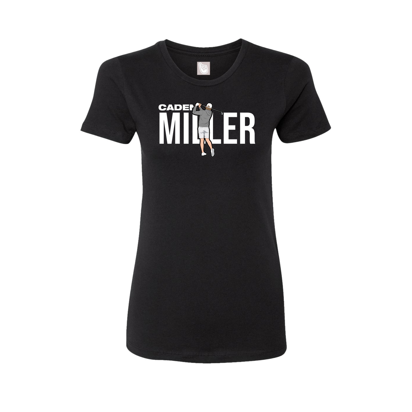 Fitted Women's Tee — Player Name in Black