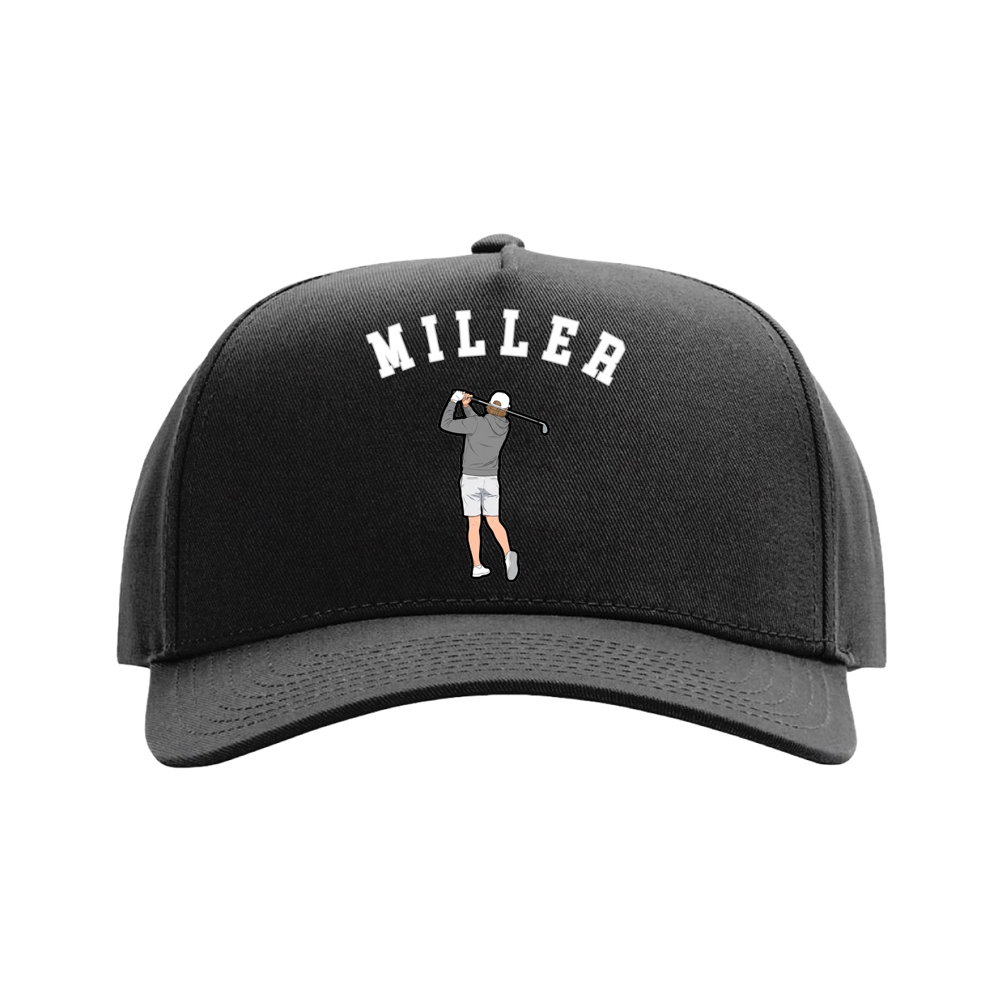 Full Fabric Five-Panel Champ Cap — Shirsey Arch in Black