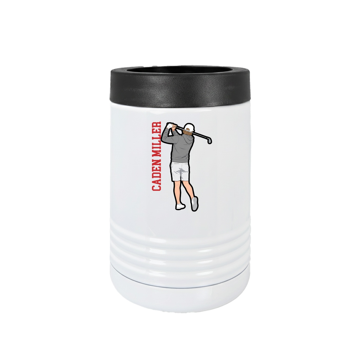Beverage Holder — Name Vertical in White