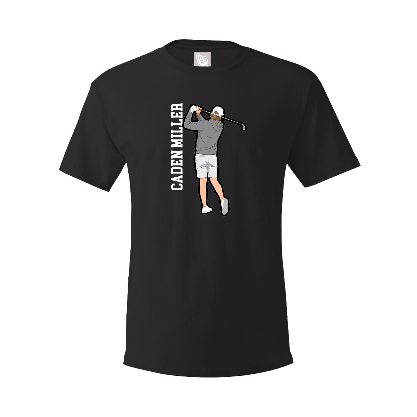 Youth Tee — Name Vertical in Black