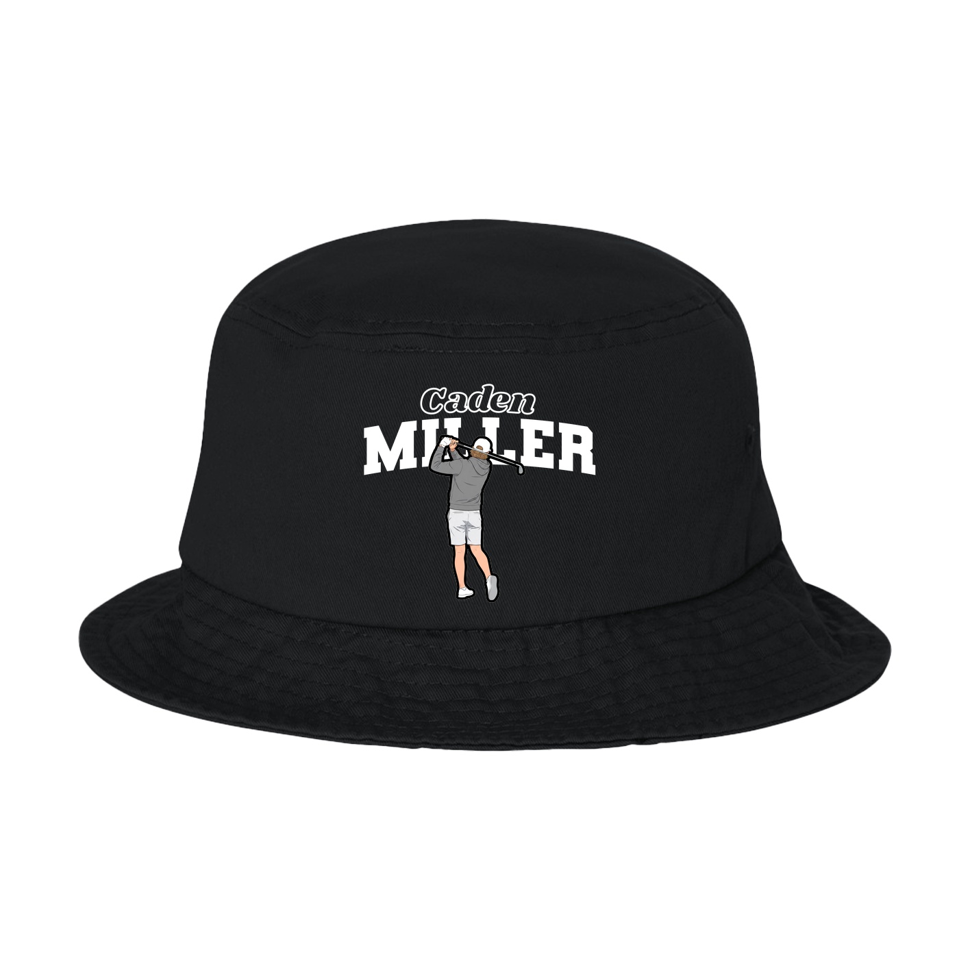 Bucket Cap — Name Arch in Black