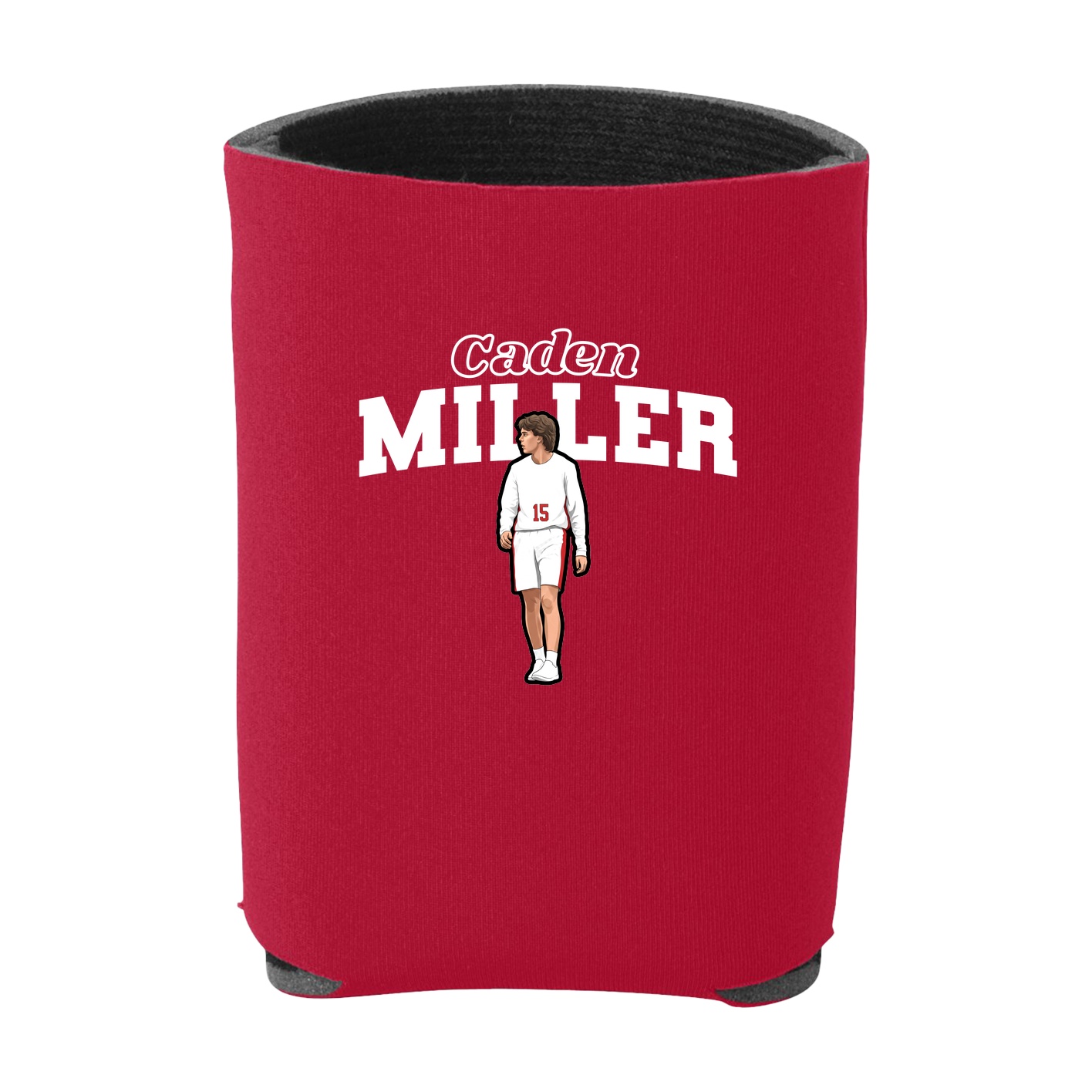 Can Holder — Name Arch in Red