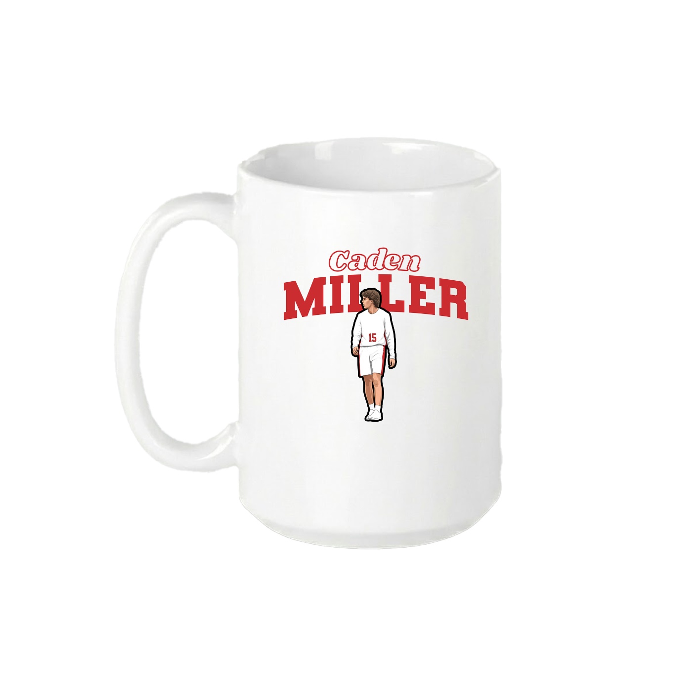 15oz Coffee Mug — Name Arch in White