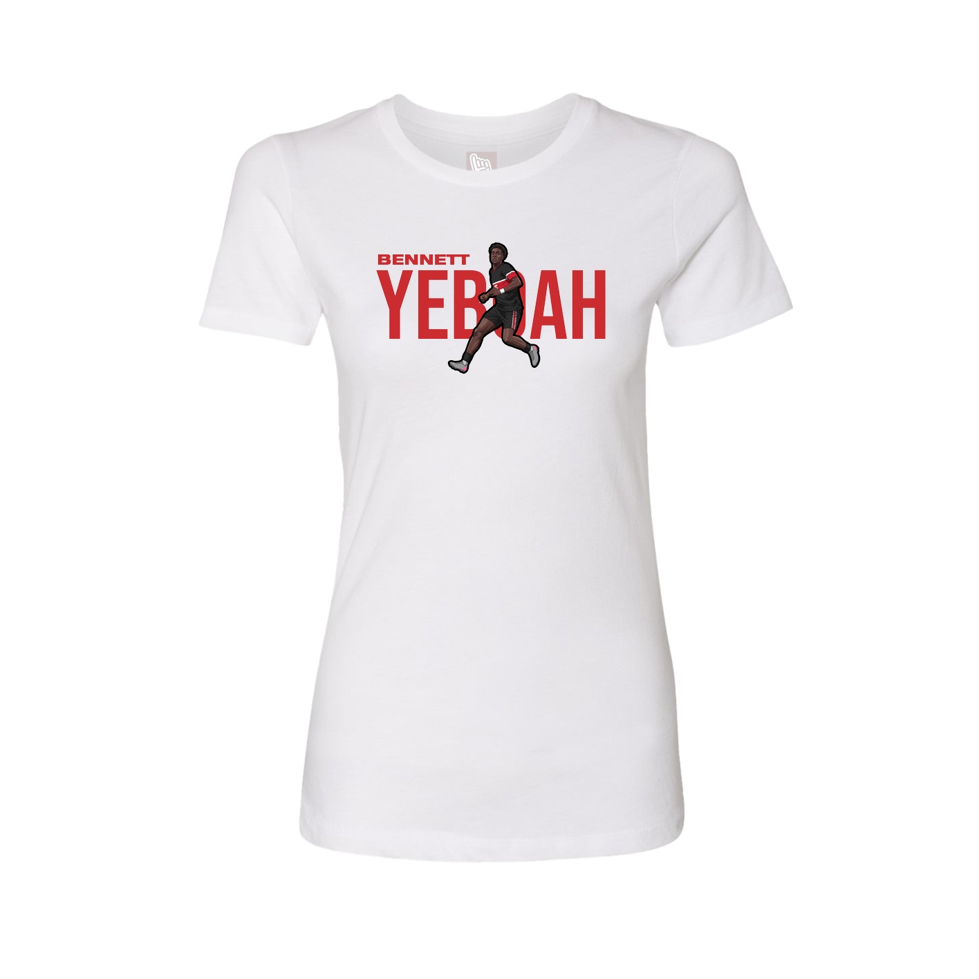 Fitted Women's Tee — Player Name in White