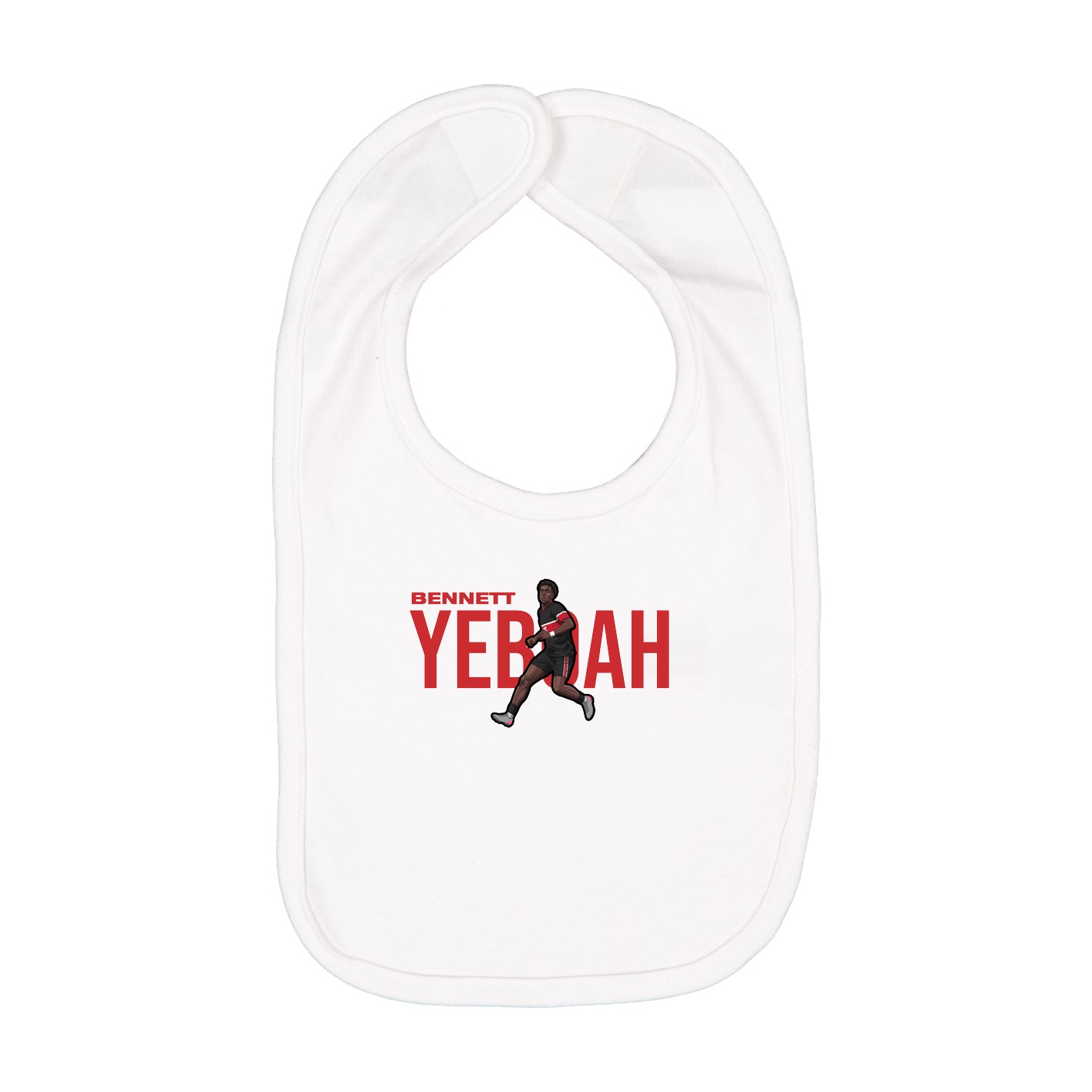 Infant Bib — Player Name in White