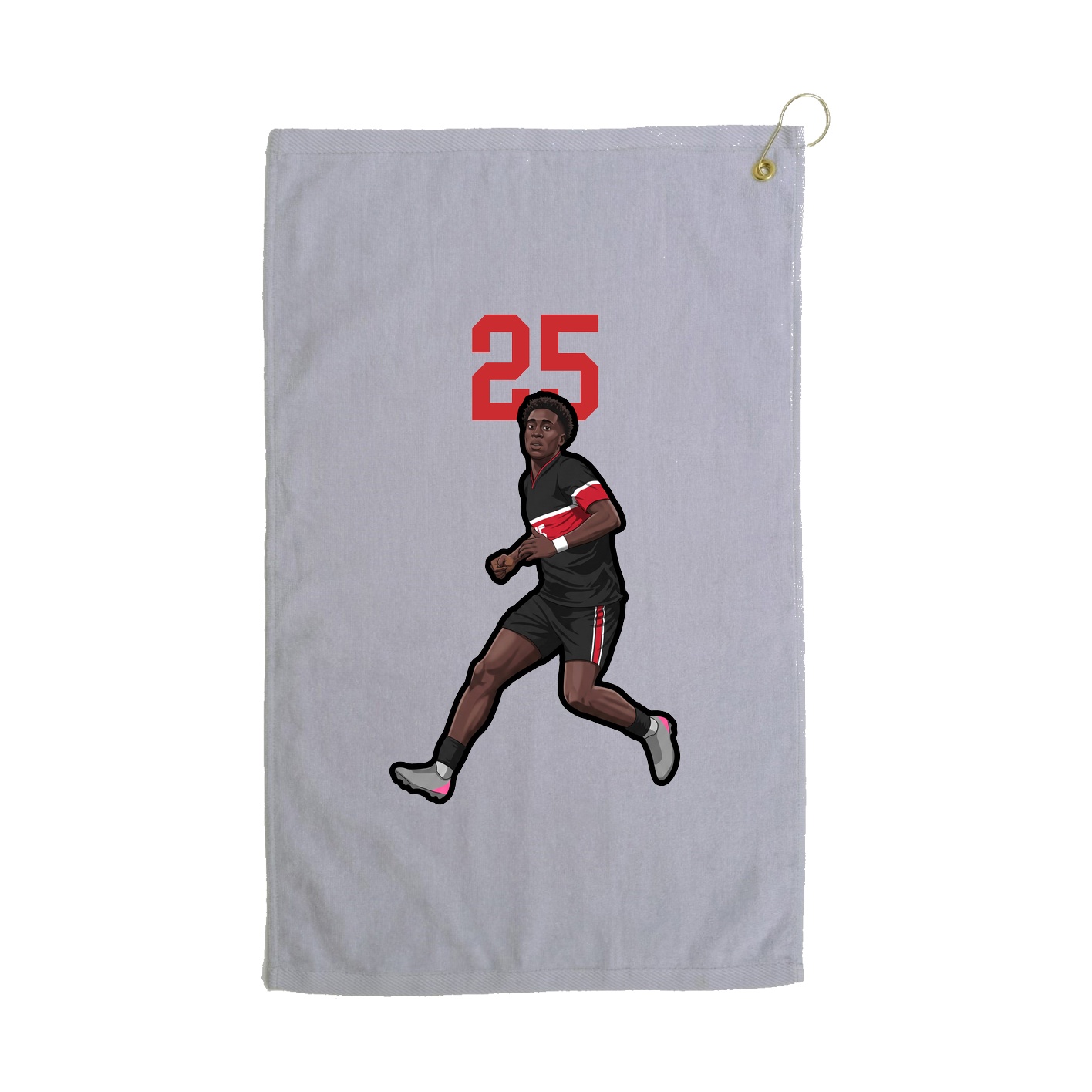 Golf Towel — Number Top in Grey