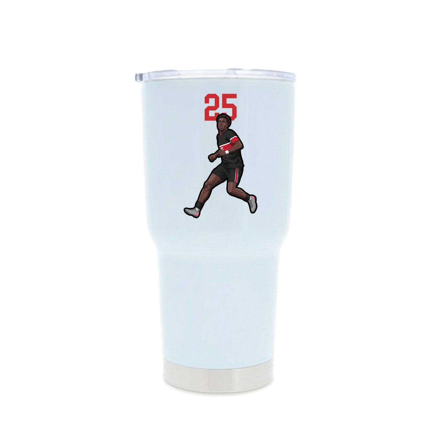 30oz Stainless Steel Tumbler — Number Top in White