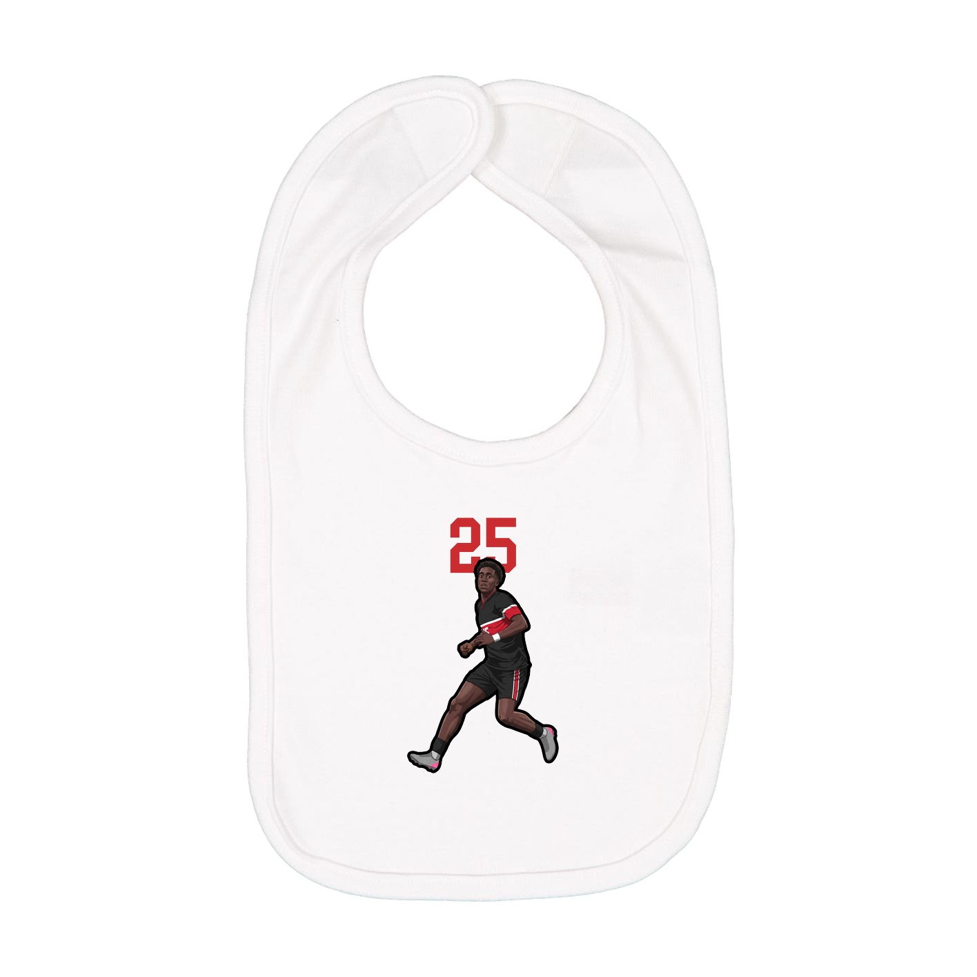 Infant Bib — Number Top in White