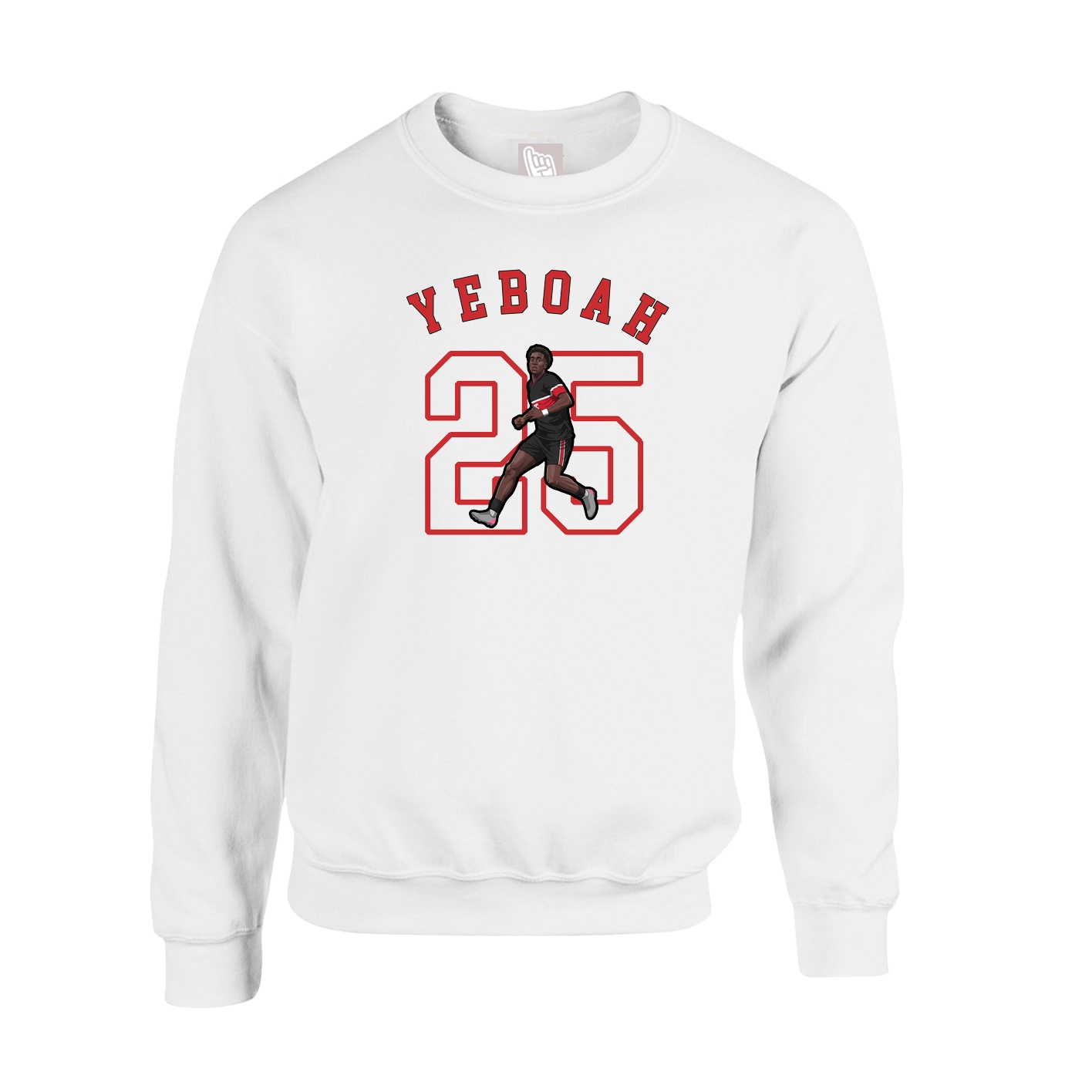 Fleece Crew — Shirsey Arch in White