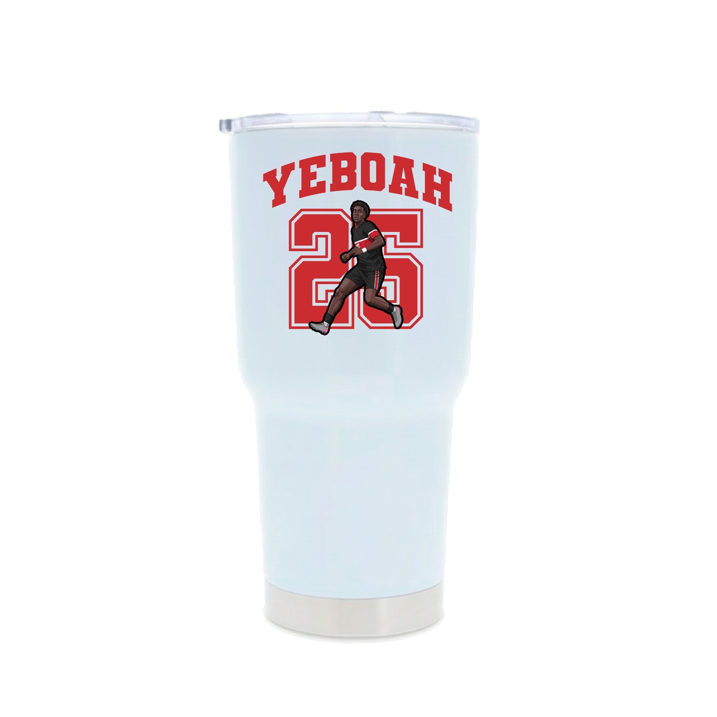 30oz Stainless Steel Tumbler — Number in White